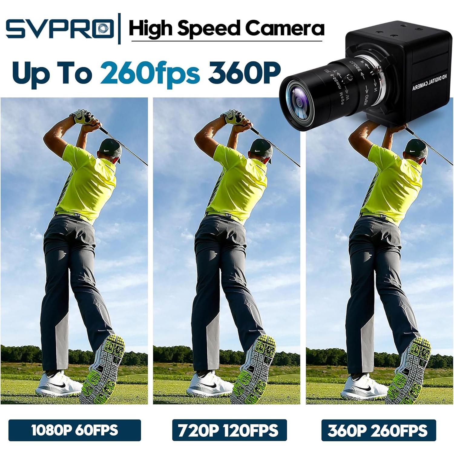 Cámara USB SVPRO 1080P 60fps con Lente Zoom 5-50mm