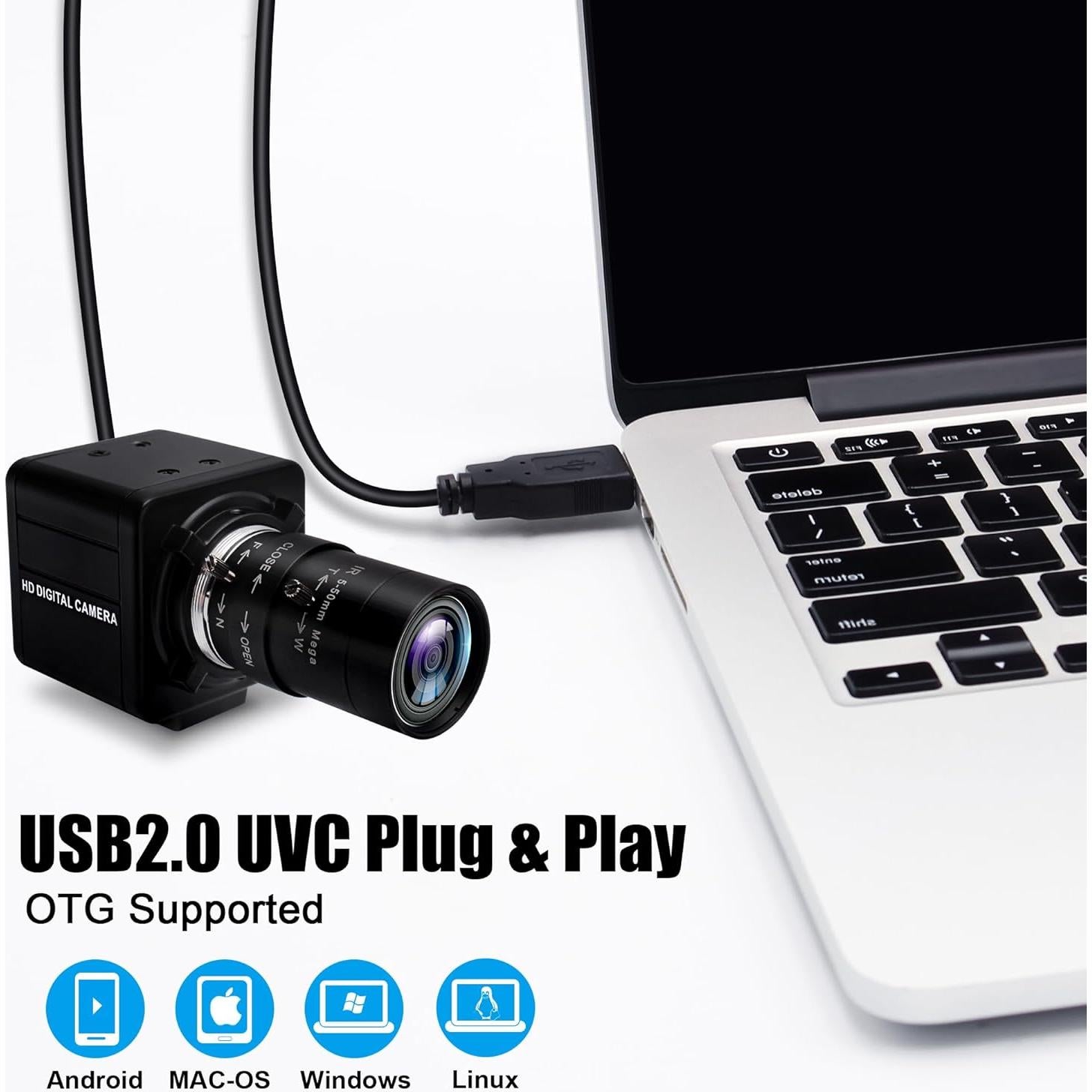 Cámara USB SVPRO 1080P 60fps con Lente Zoom 5-50mm