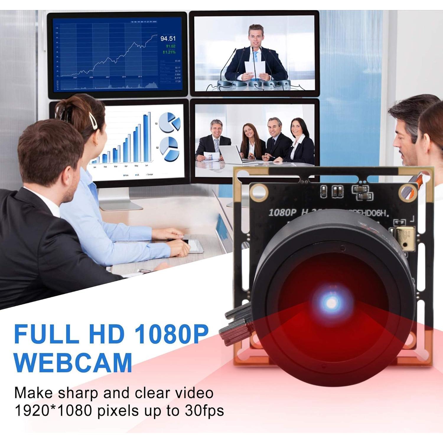 Cámara USB 1080P ALPCAM con Lente Varifocal 2.8-12mm