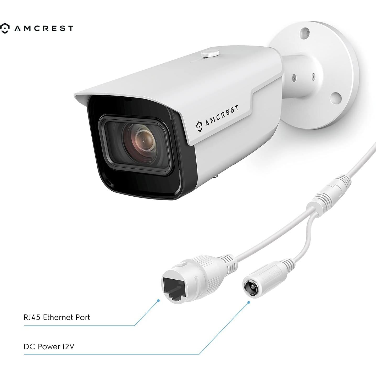 Cámara IP PoE Amcrest 4K 8MP con Zoom Óptico 5X y AI