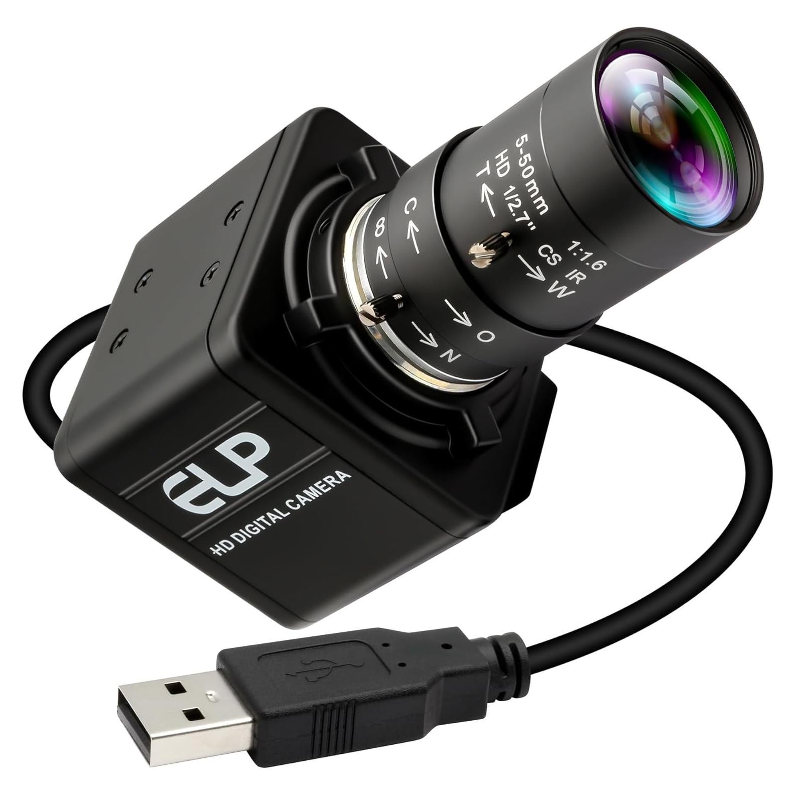 Cámara USB 16MP IFWATER con Lente Varifocal 5-50mm