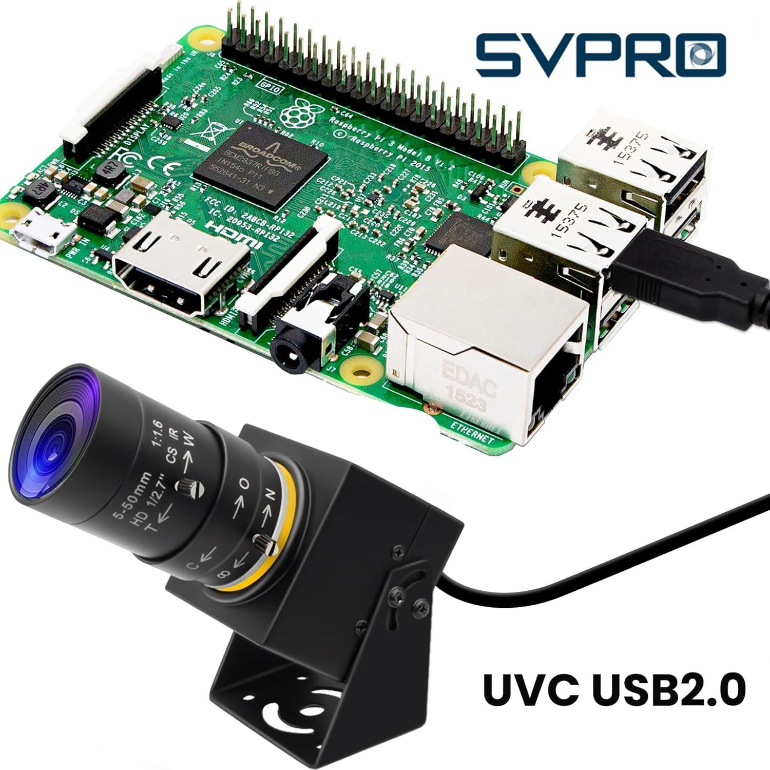 Cámara Web USB SVPRO 8MP con Lente Zoom 5-50mm HD