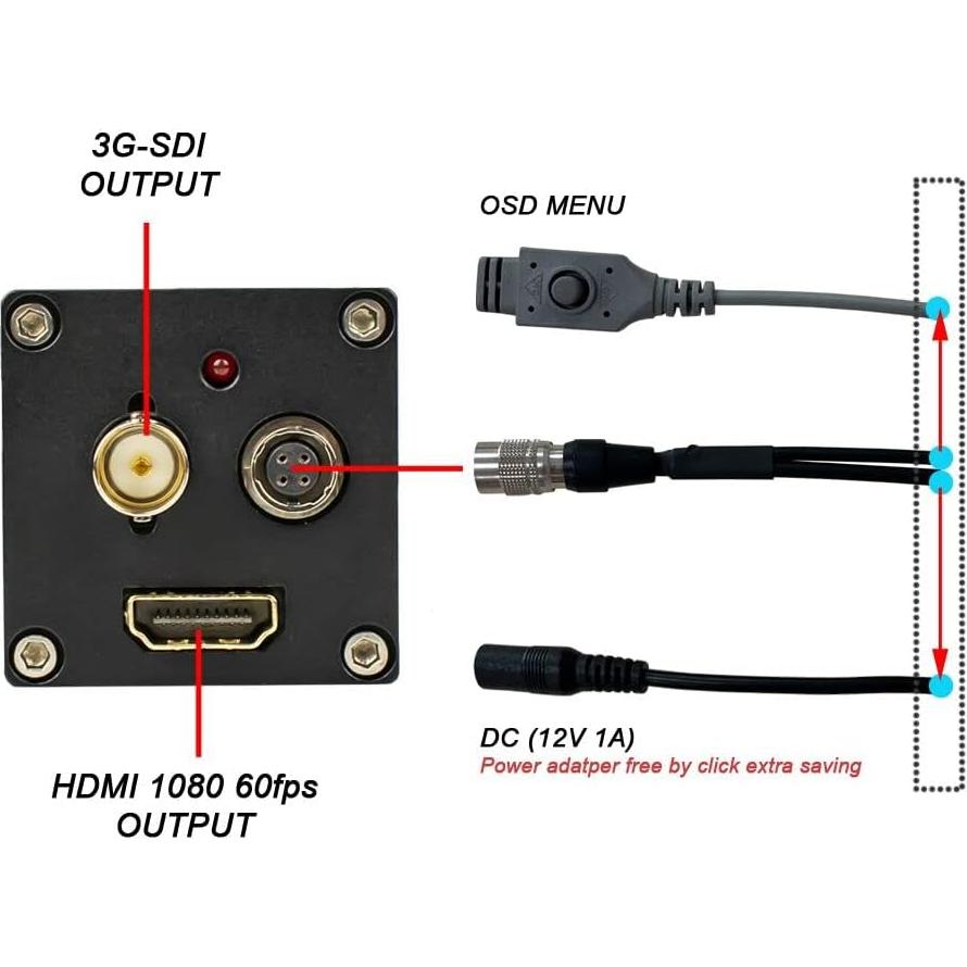 Cámara Digital HD SDTNOVA SHD-0612 1080P 60fps Lente 6-12mm