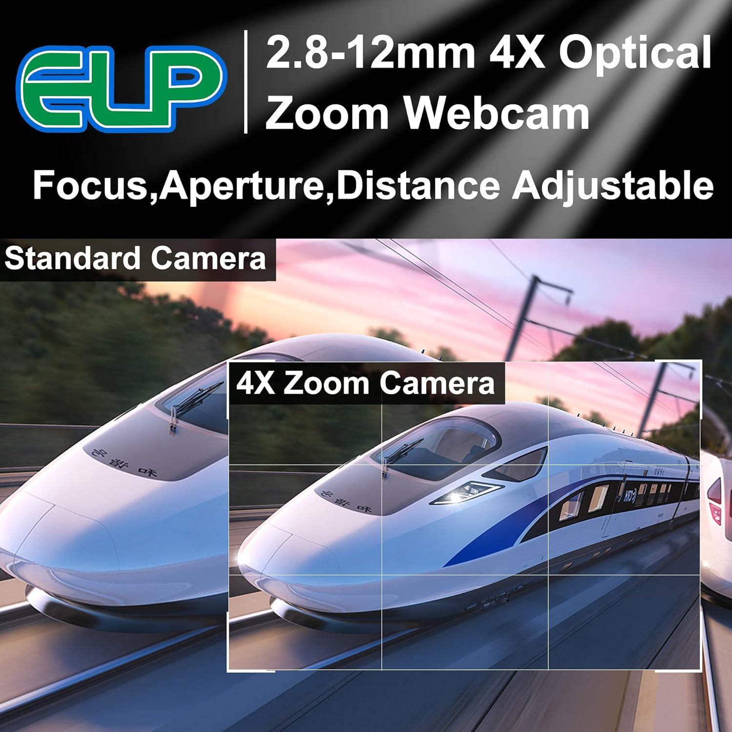 Cámara USB Varifocal 5MP 2.8-12mm Webcam Manual HD