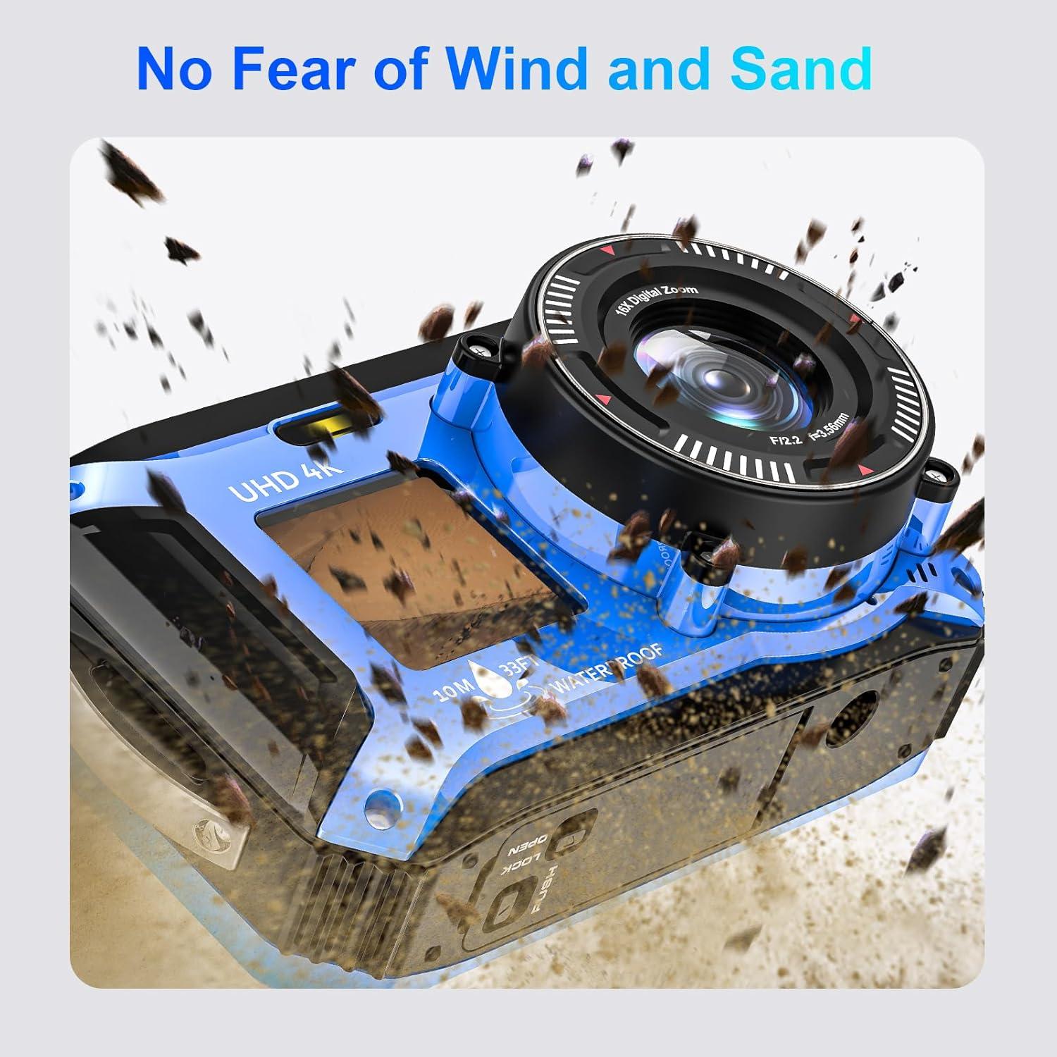 Cámara Submarina Digital SiSuSy UP006 4K 56MP Impermeable 10m