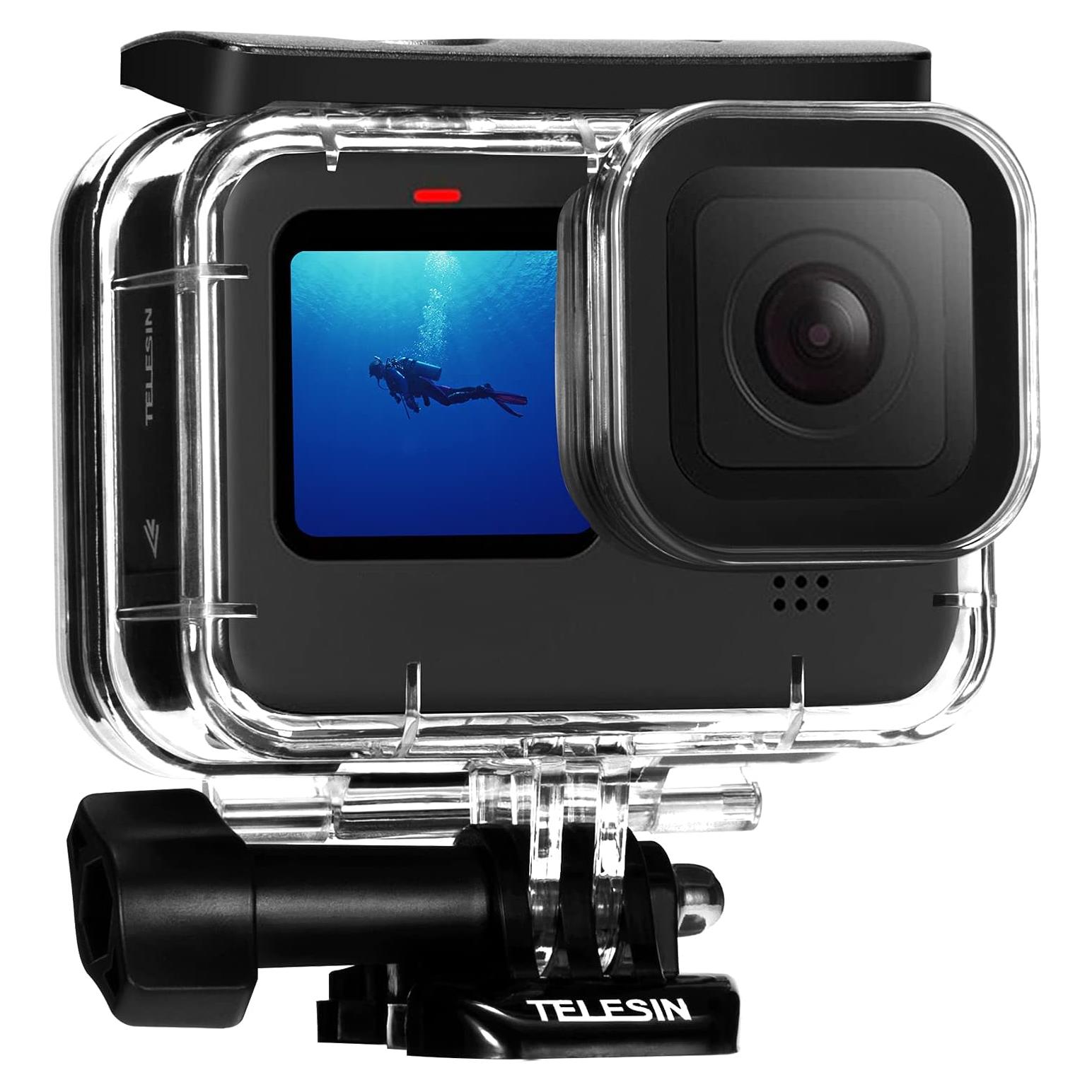 Funda Impermeable TELESIN para GoPro Hero 13/12/11/10/9 hasta 60m