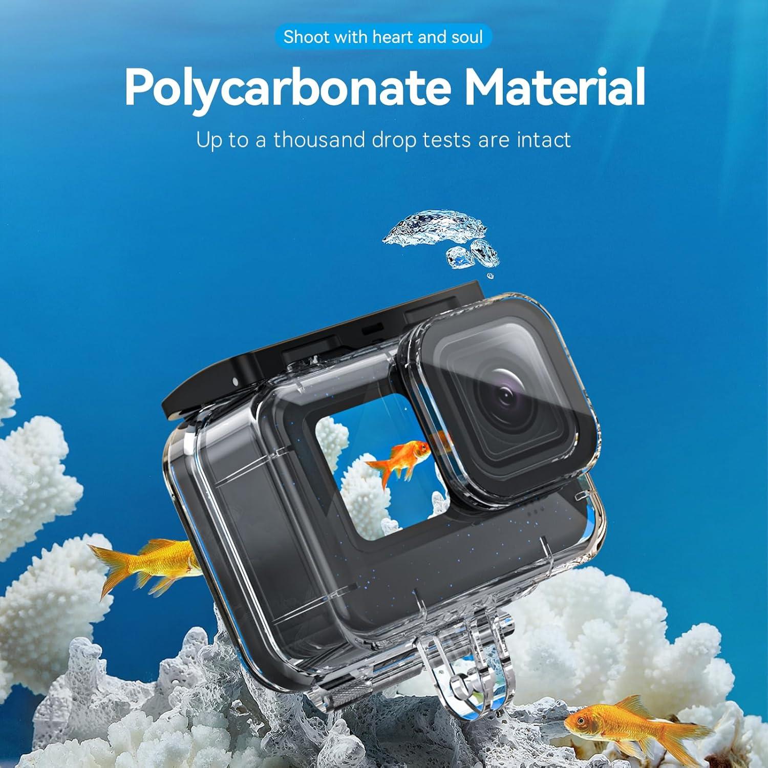 Funda Impermeable TELESIN para GoPro Hero 13/12/11/10/9 hasta 60m