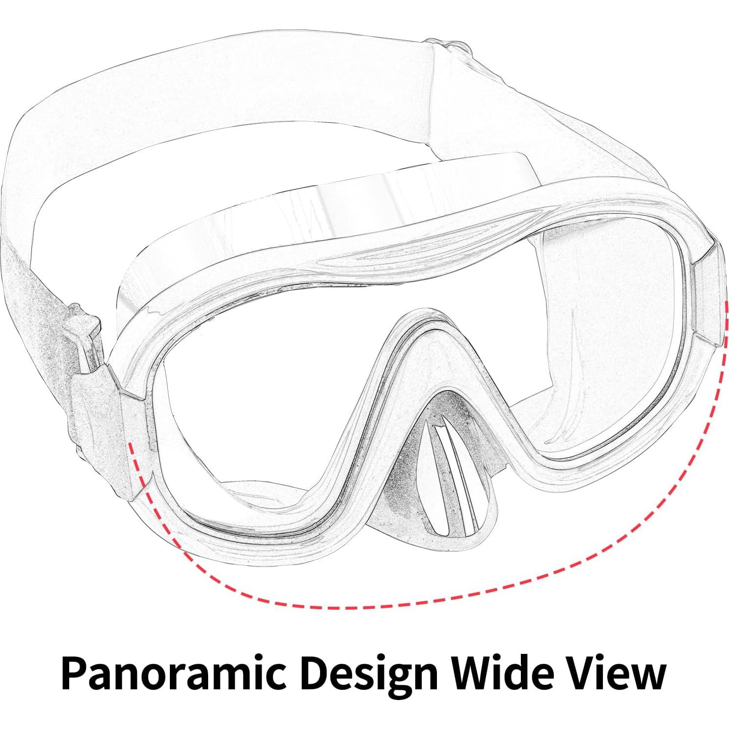 Máscara de Esnórquel Body+ 1397 para Adultos con Correa Ajustable