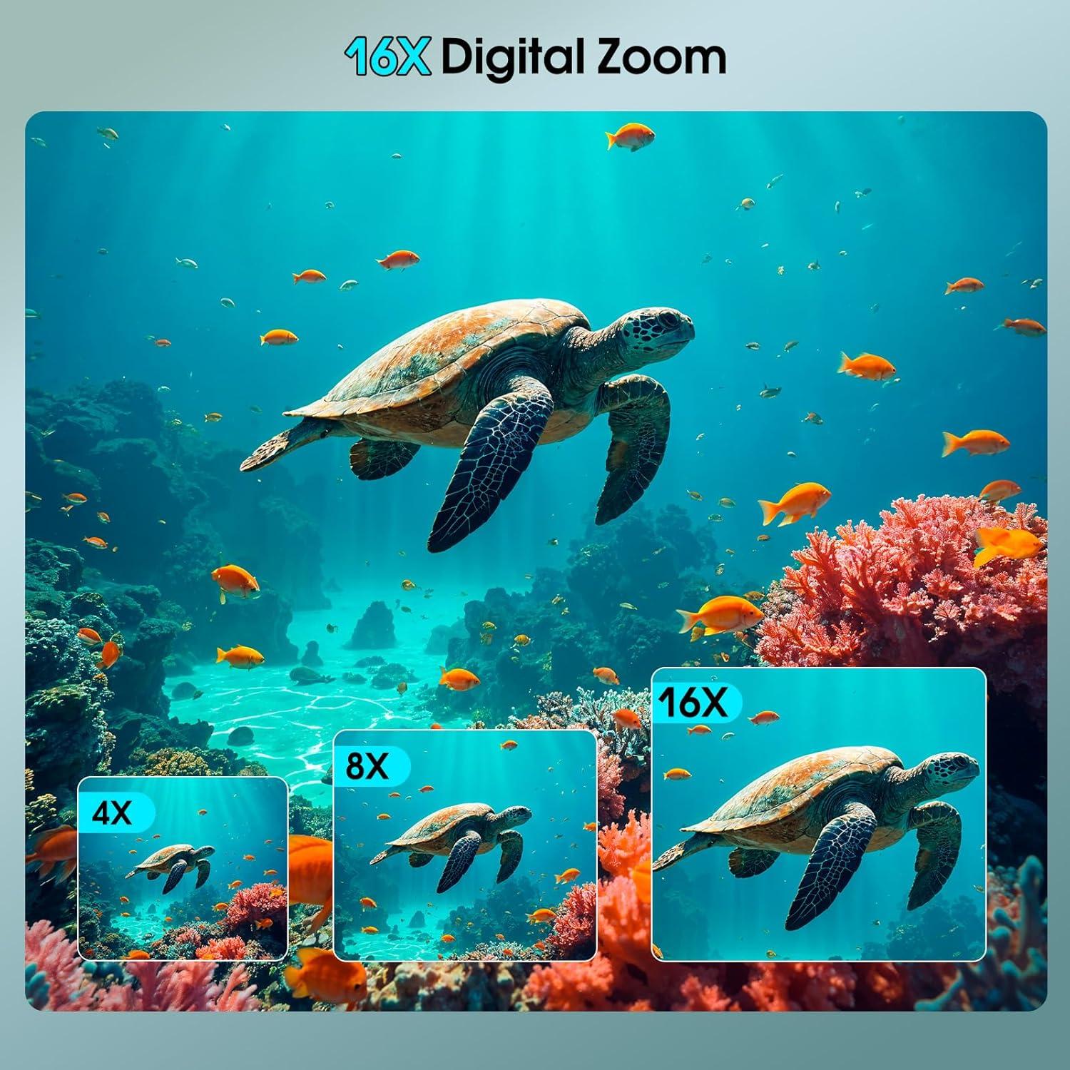 Cámara Submarina Yifecial 4K 64MP Impermeable 16FT