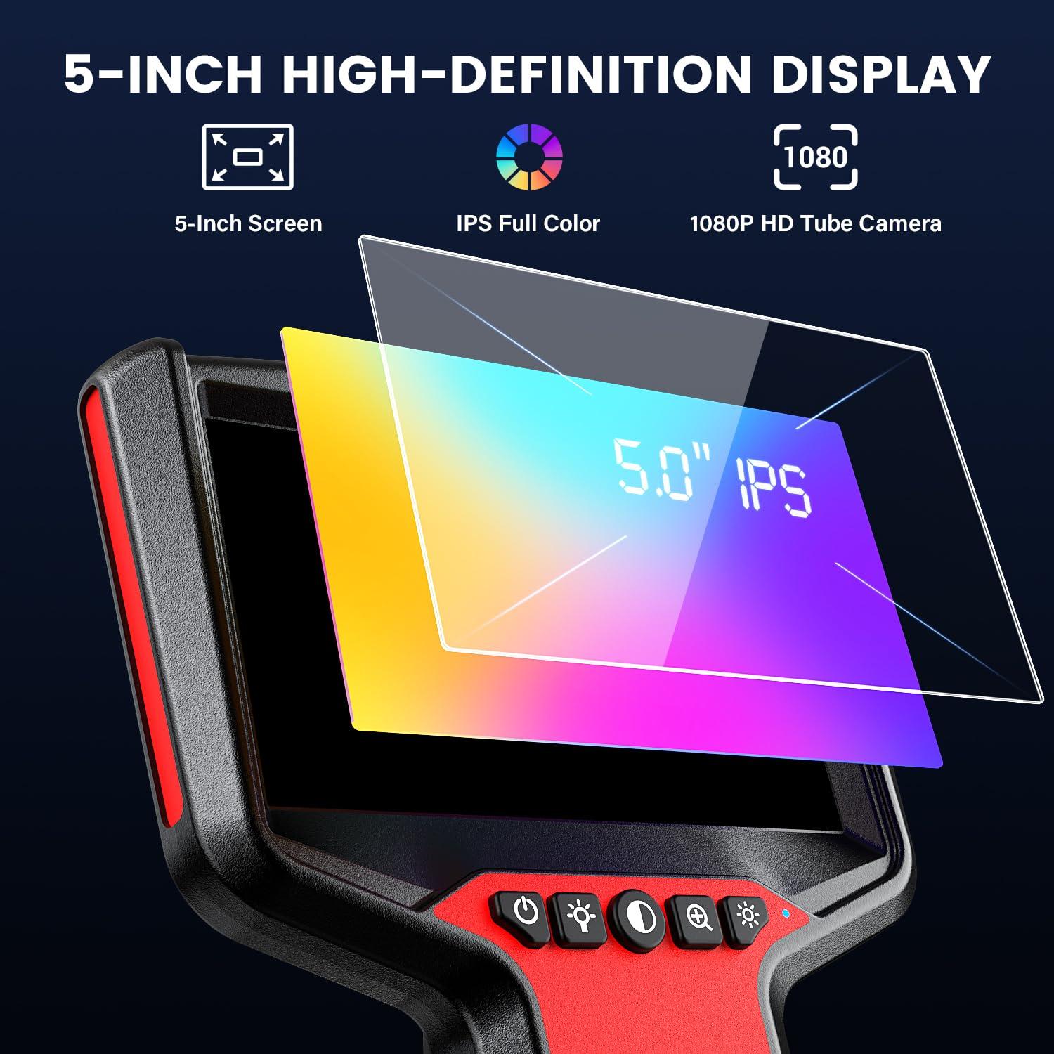 Cámara Endoscópica TGJOR Doble Lente 1080P 5m con Luz