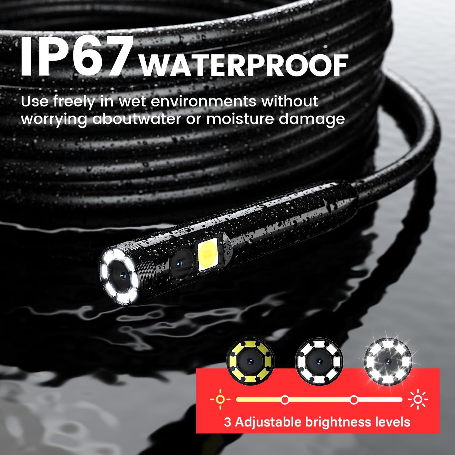 Cámara Endoscópica TGJOR Doble Lente 1080P 5m con Luz