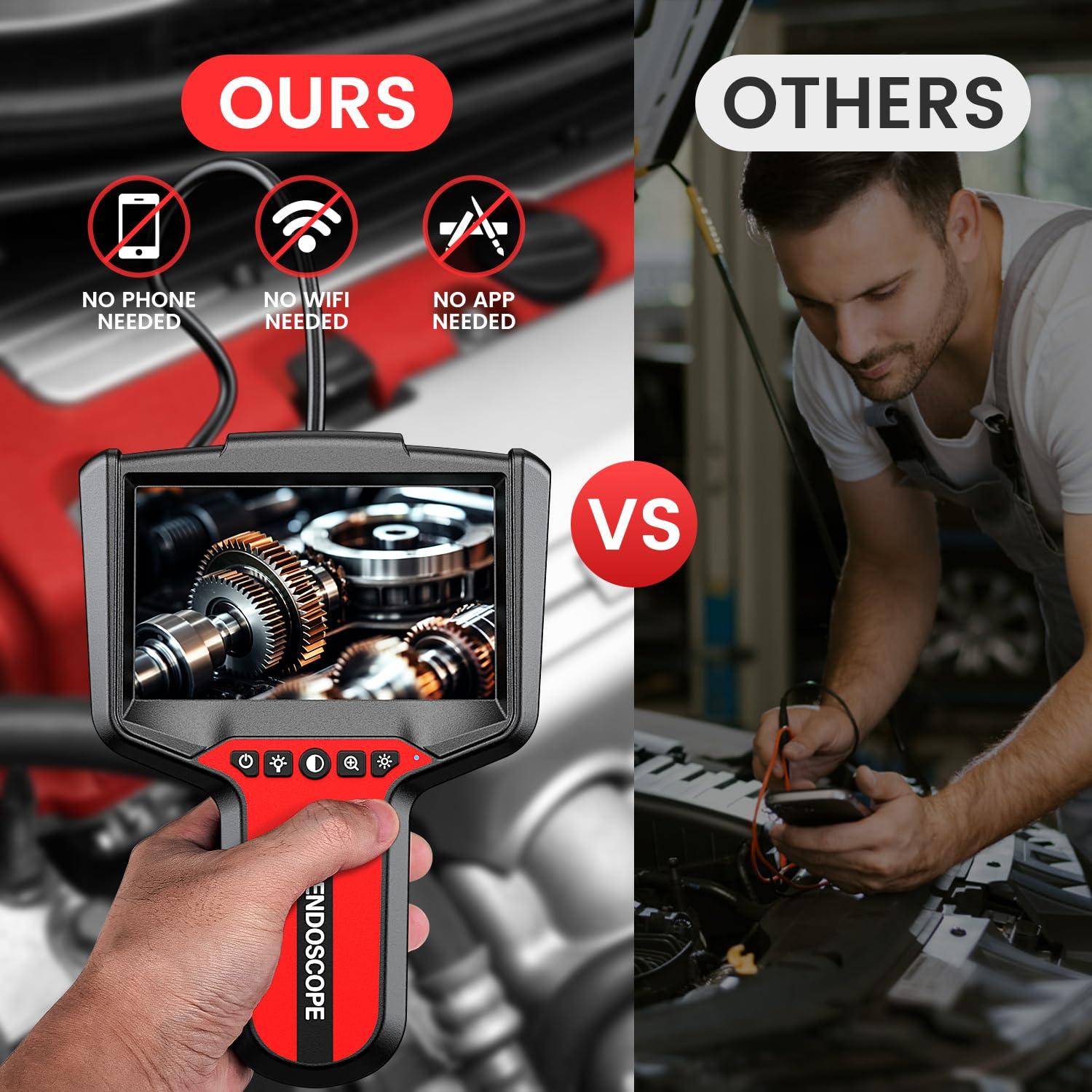 Cámara Endoscópica TGJOR Doble Lente 1080P 5m con Luz