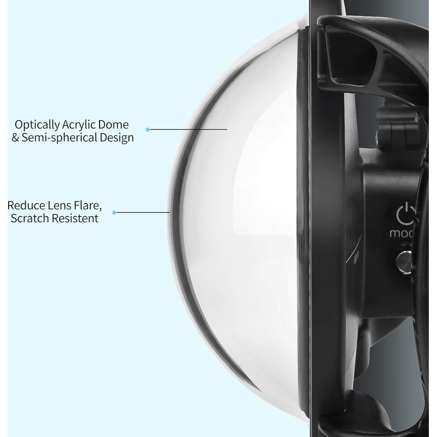 Puerto Dome SHOOT para GoPro Hero 13/12/11/10/9 - Impermeable hasta 30m