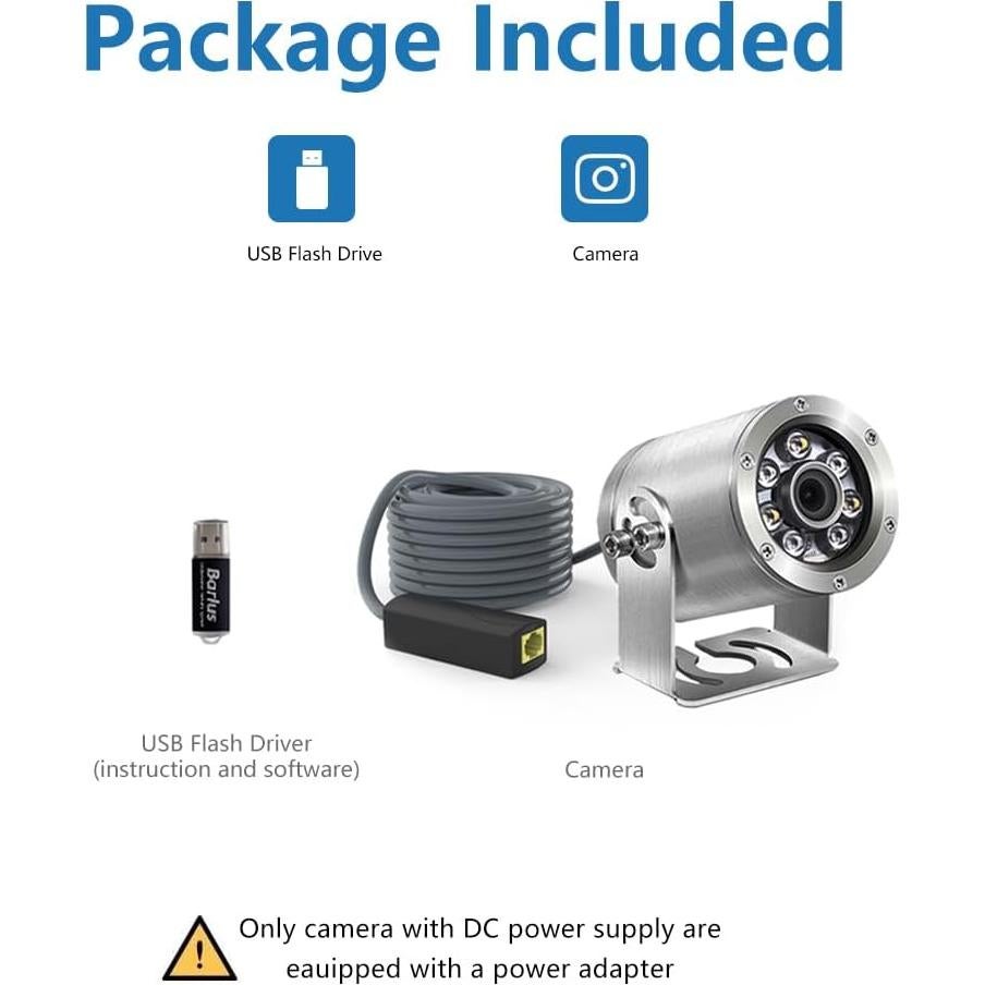 Cámara Submarina Barlus UW-S5-3PBX30 HD IP68 30m Cable