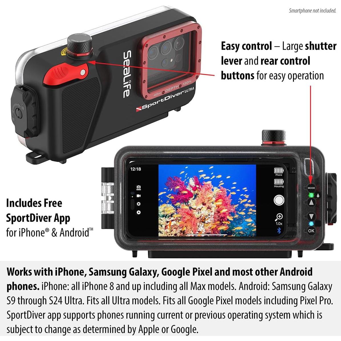 Carcasa Submarina SeaLife SportDiver Ultra con Luz 2500 Lúmenes