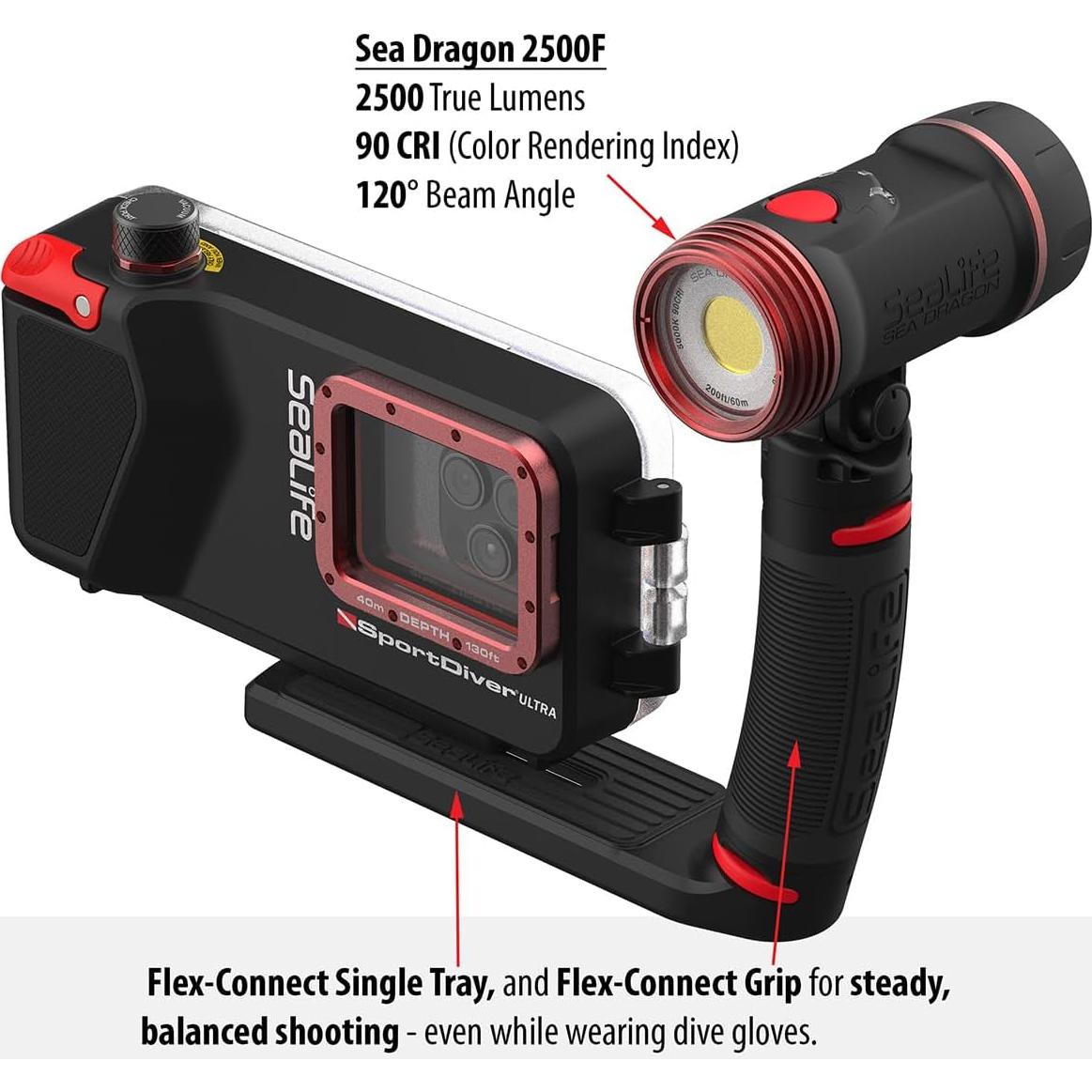 Carcasa Submarina SeaLife SportDiver Ultra con Luz 2500 Lúmenes