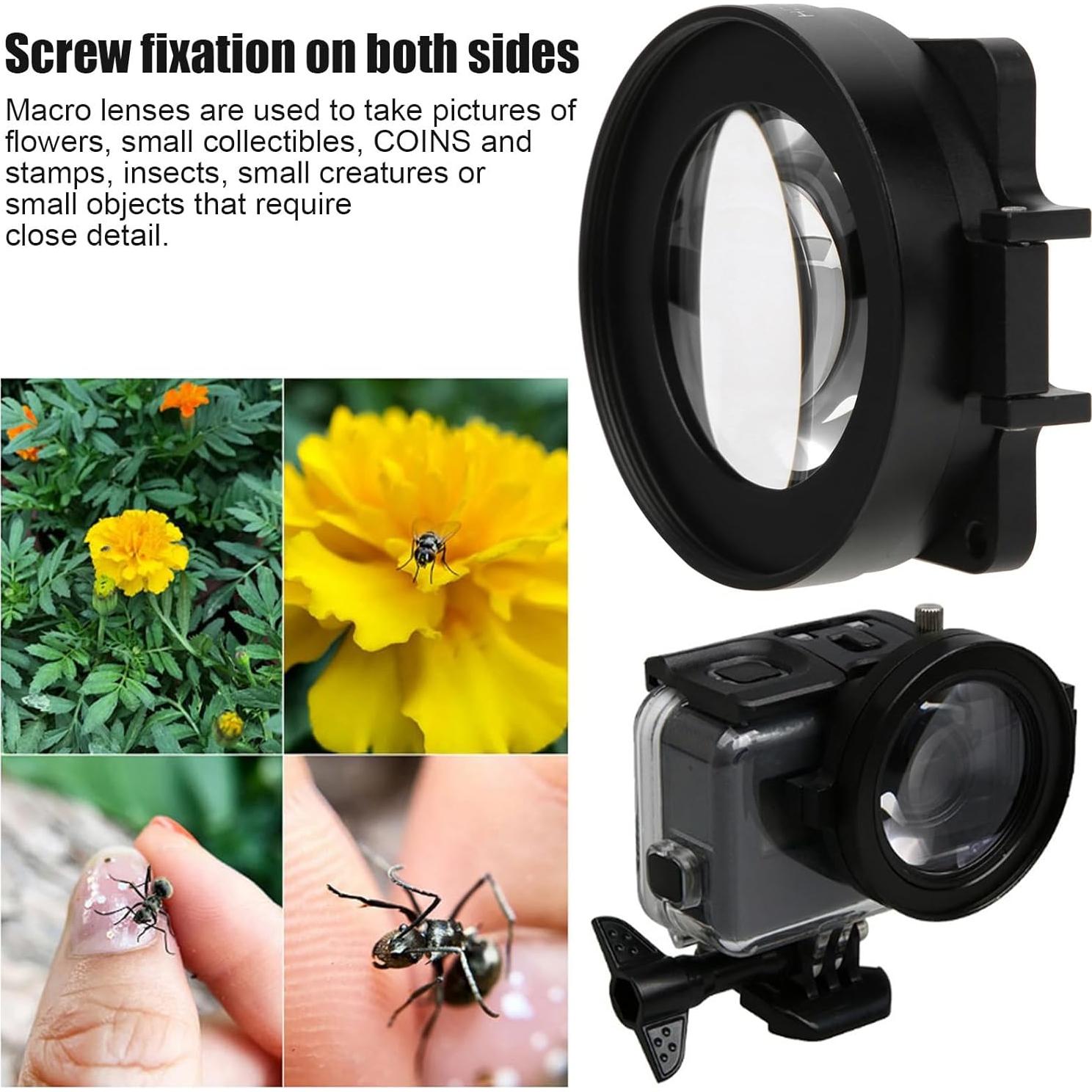 Filtro de Lente Macro 58mm Oumij1 16X para Cámara de Acción 8