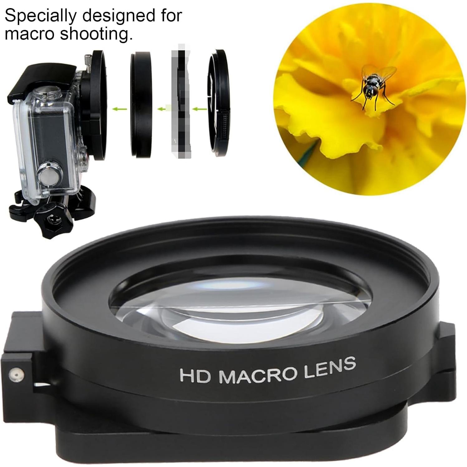 Filtro de Lente Macro 58mm Oumij1 16X para Cámara de Acción 8