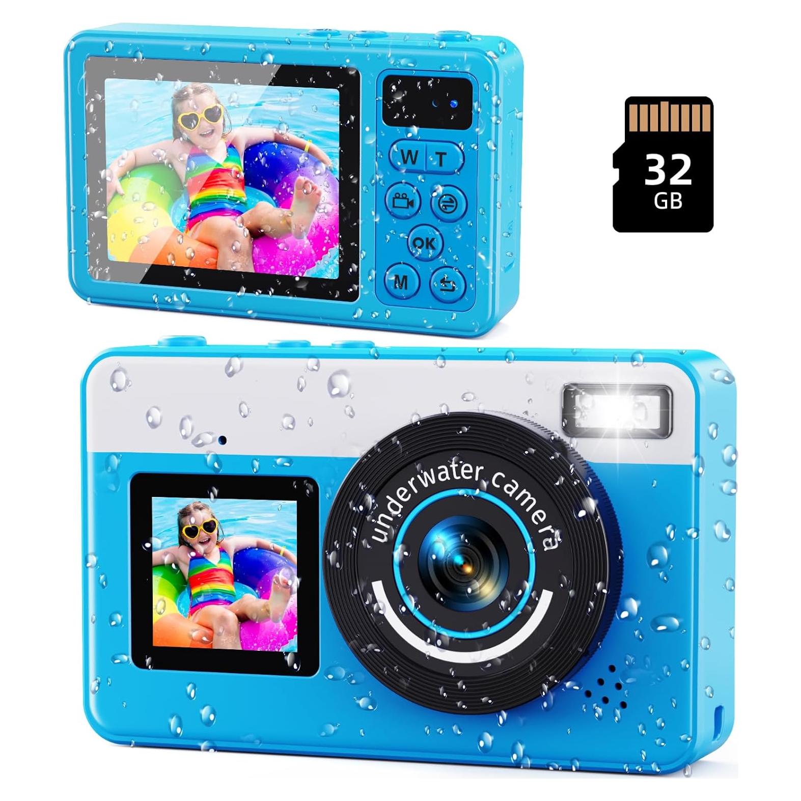 Cámara Submarina MaxMango D70 48MP IP68 10 PIES con 32GB