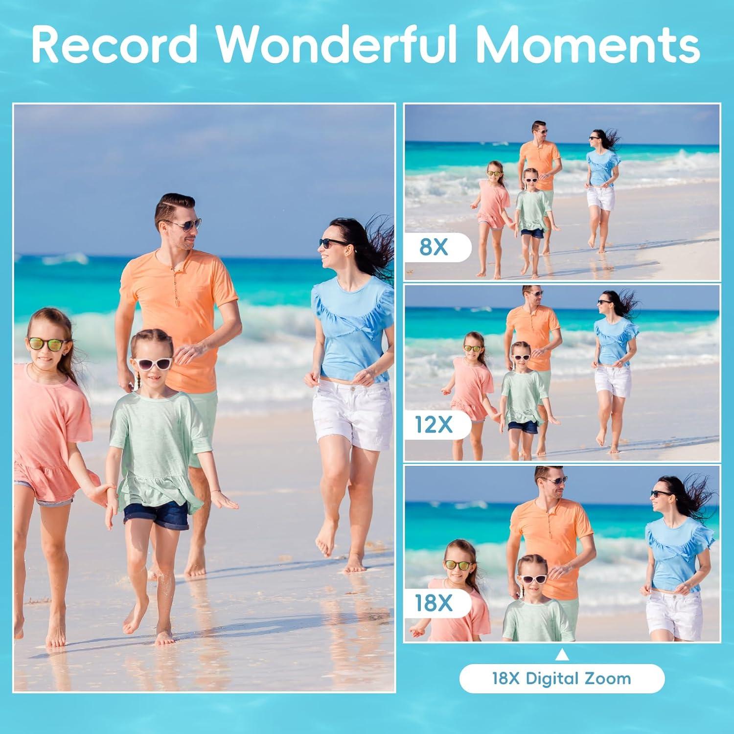 Cámara Submarina MaxMango D70 48MP IP68 10 PIES con 32GB