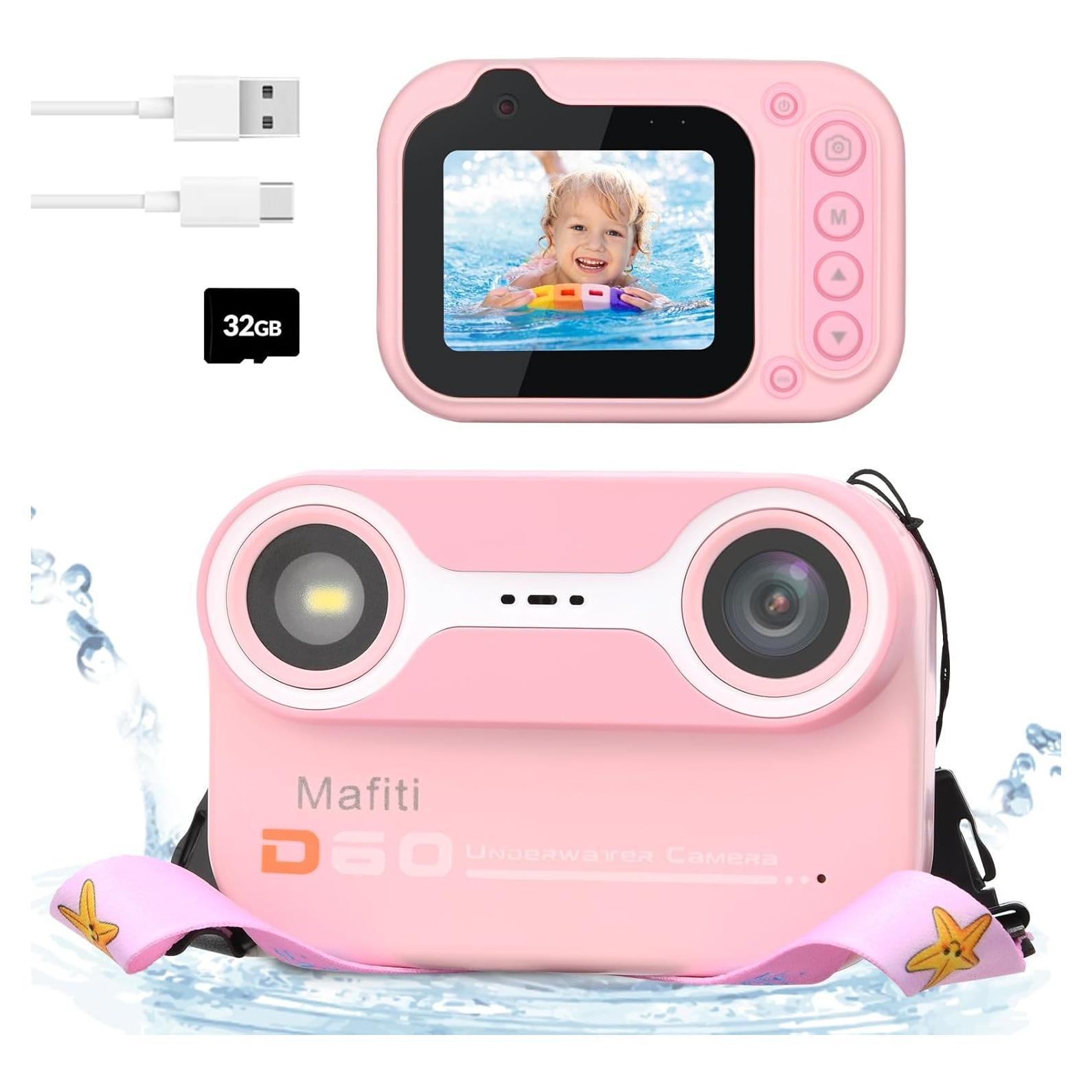 Cámara Acuática Impermeable Mafiti D60 Rosa 26MP 1080P