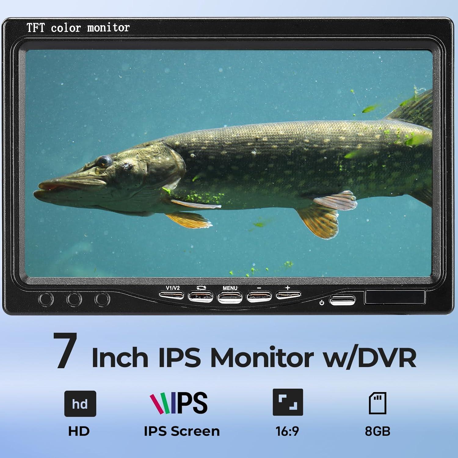 Cámara de Pesca Submarina Eyoyo 1080P con Monitor 7" y DVR