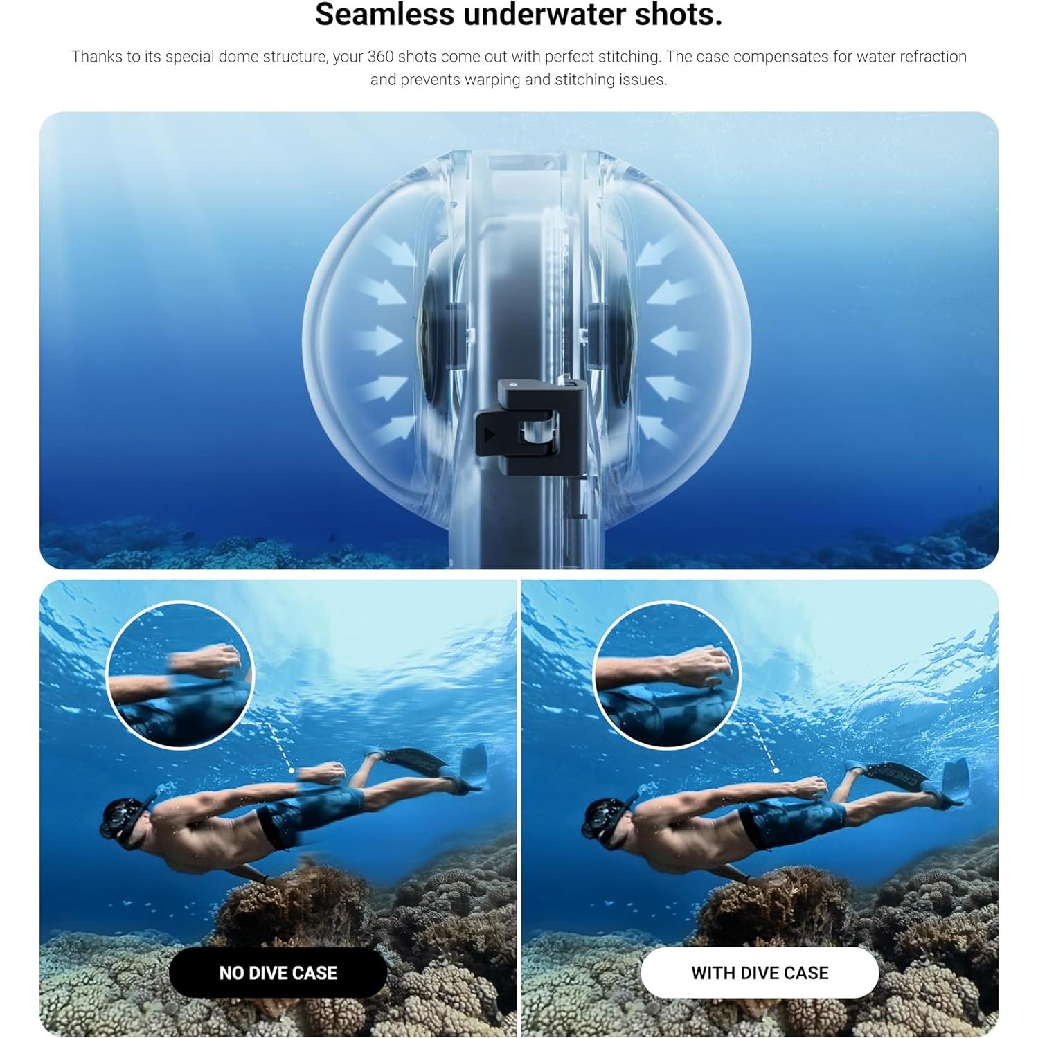 Funda de Buceo Invisible Insta360 X3 - Impermeable 50m