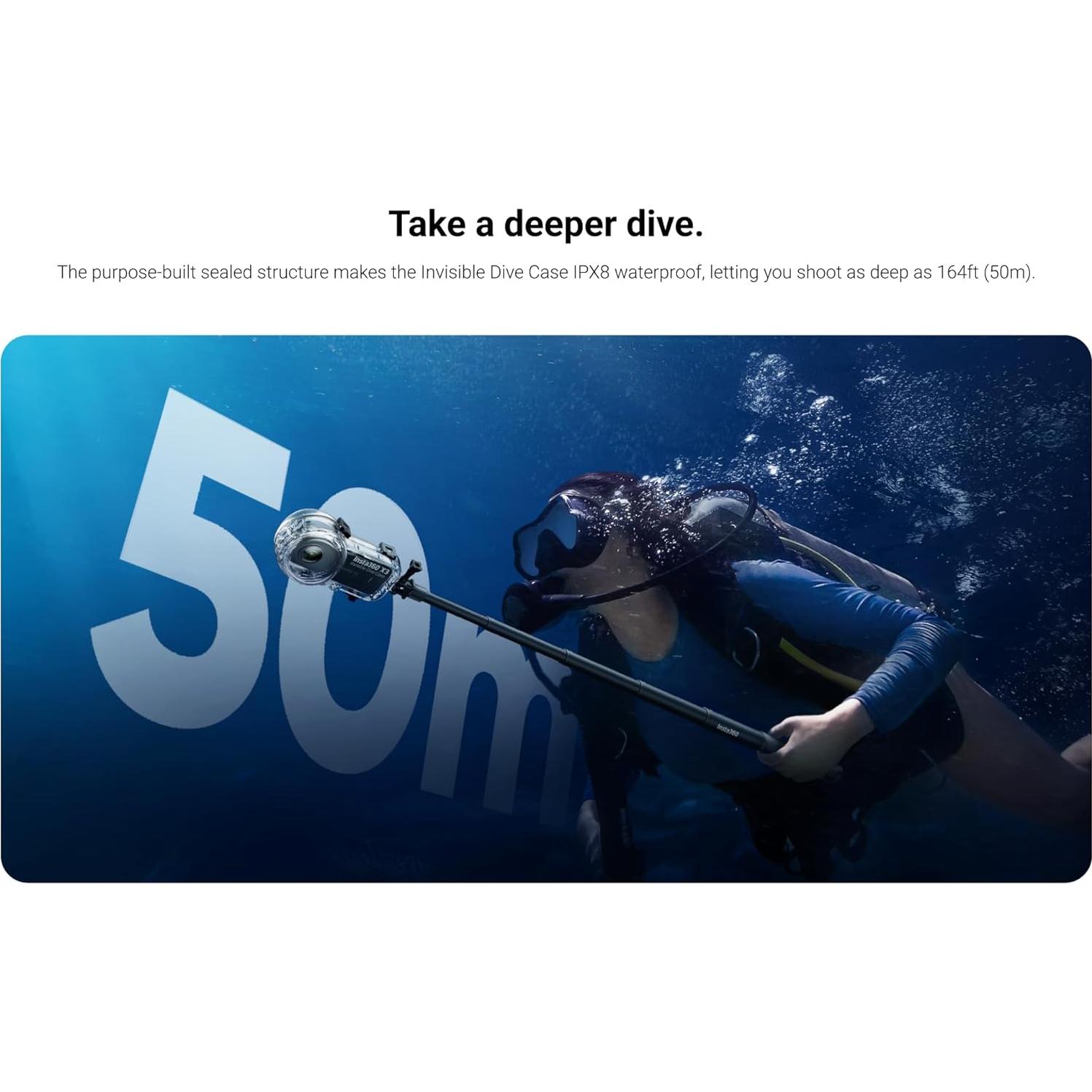 Funda de Buceo Invisible Insta360 X3 - Impermeable 50m
