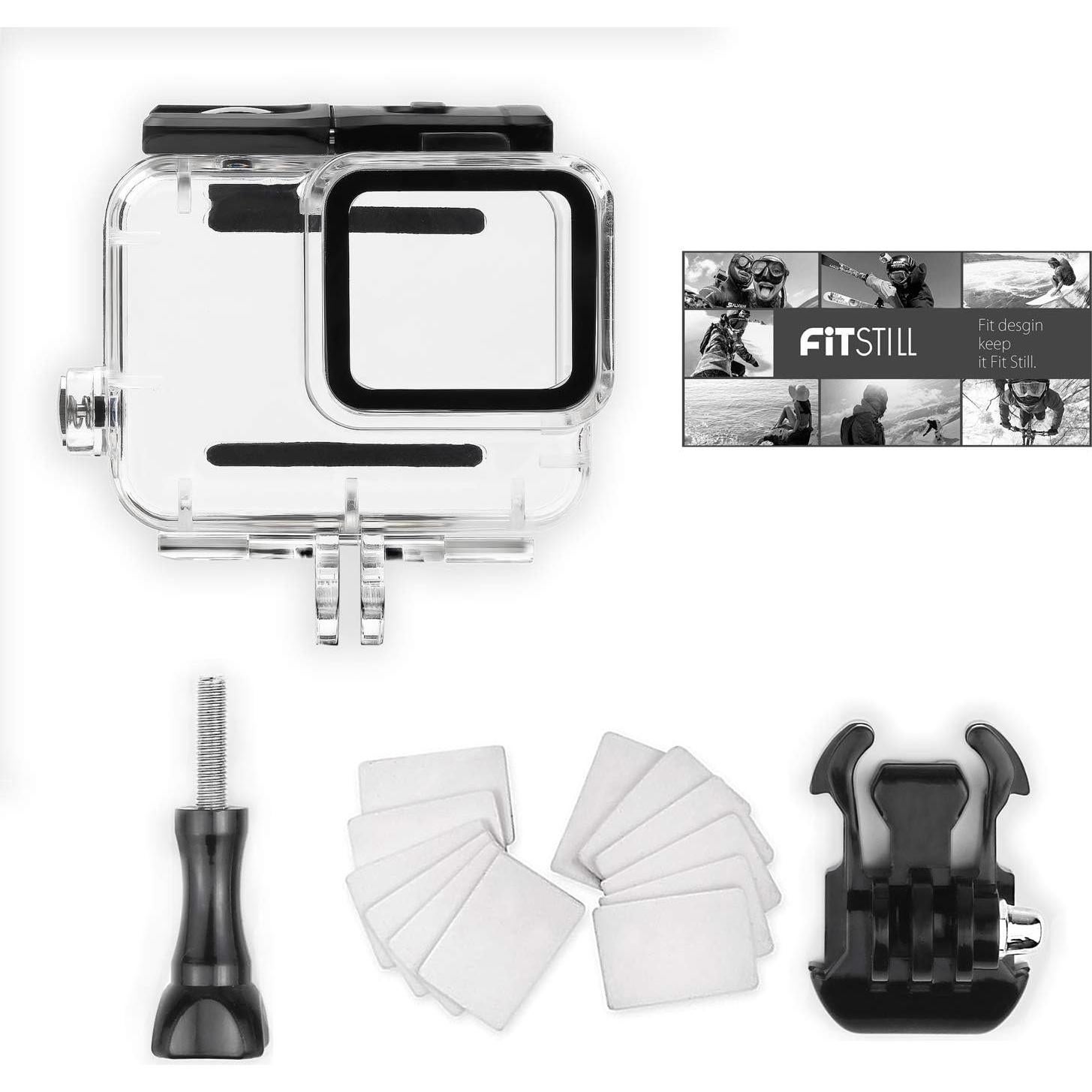 Funda Impermeable FiTSTILL para GoPro Hero 7 Blanca y Plateada