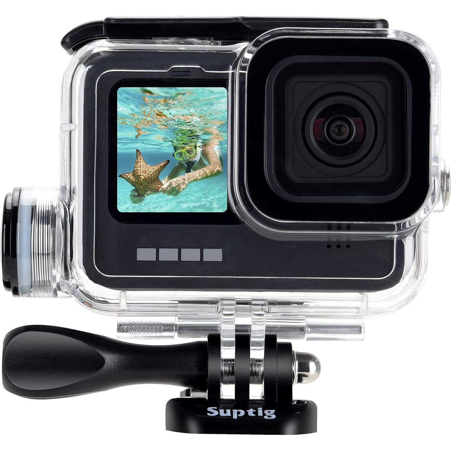 Carcasa Impermeable Suptig para GoPro Hero 9-13, 50m Buceo