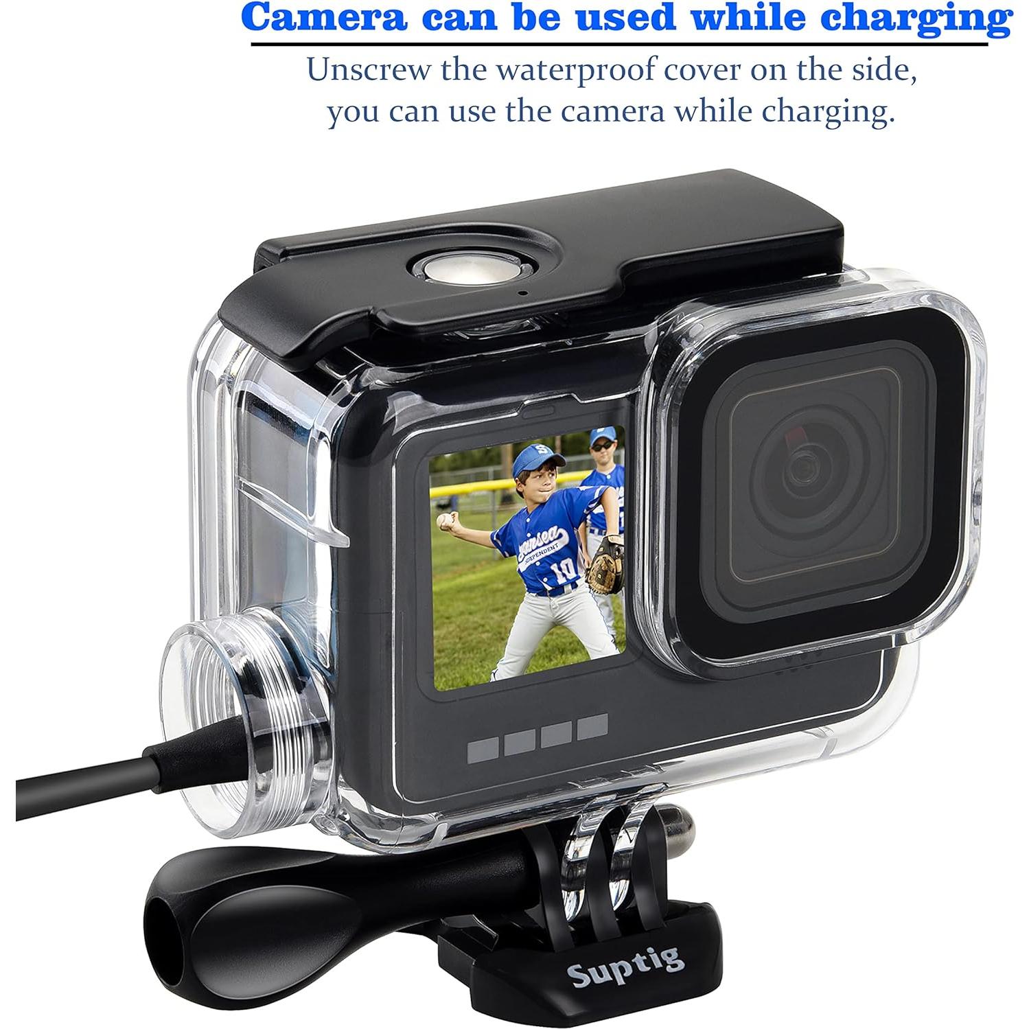 Carcasa Impermeable Suptig para GoPro Hero 9-13, 50m Buceo