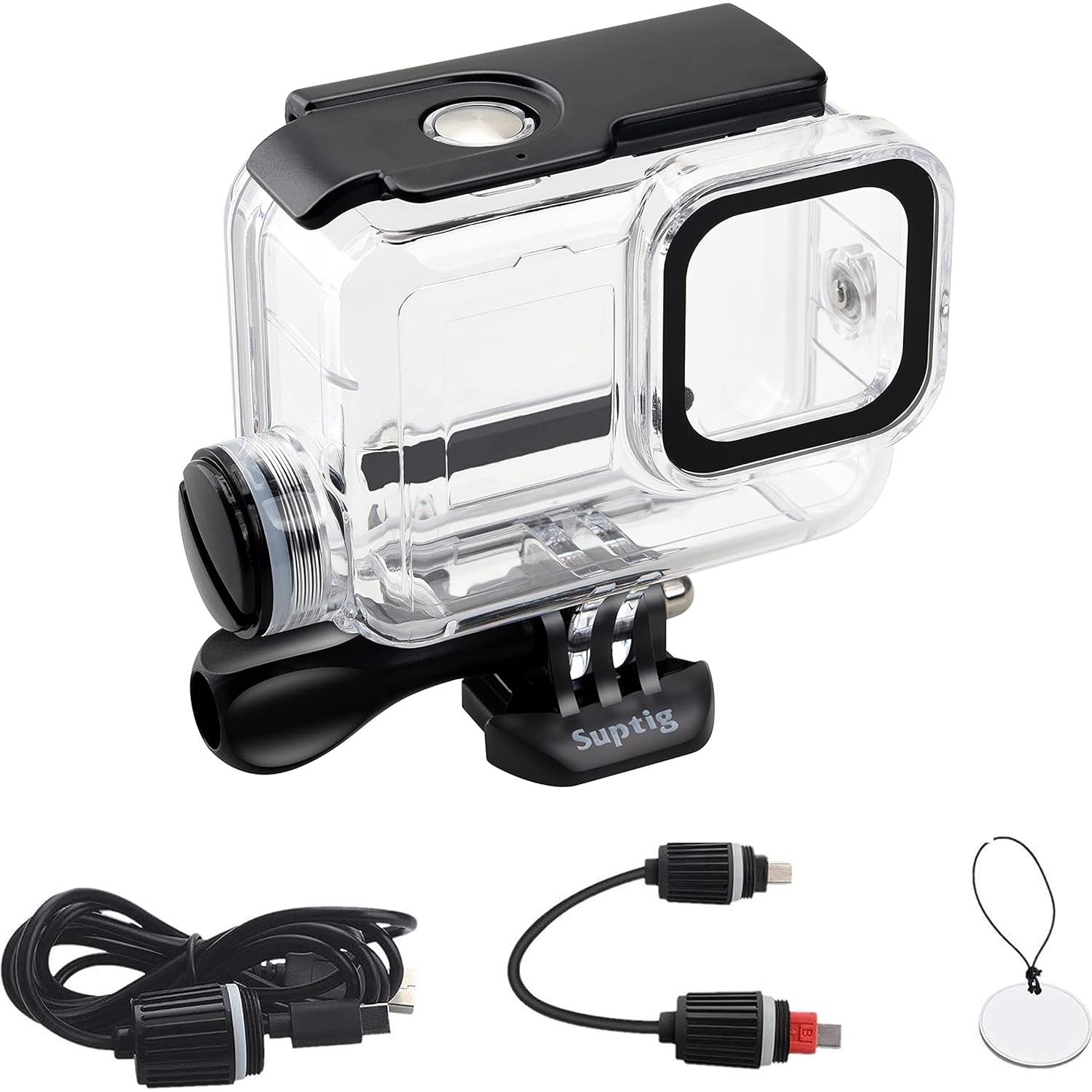 Carcasa Impermeable Suptig para GoPro Hero 9-13, 50m Buceo