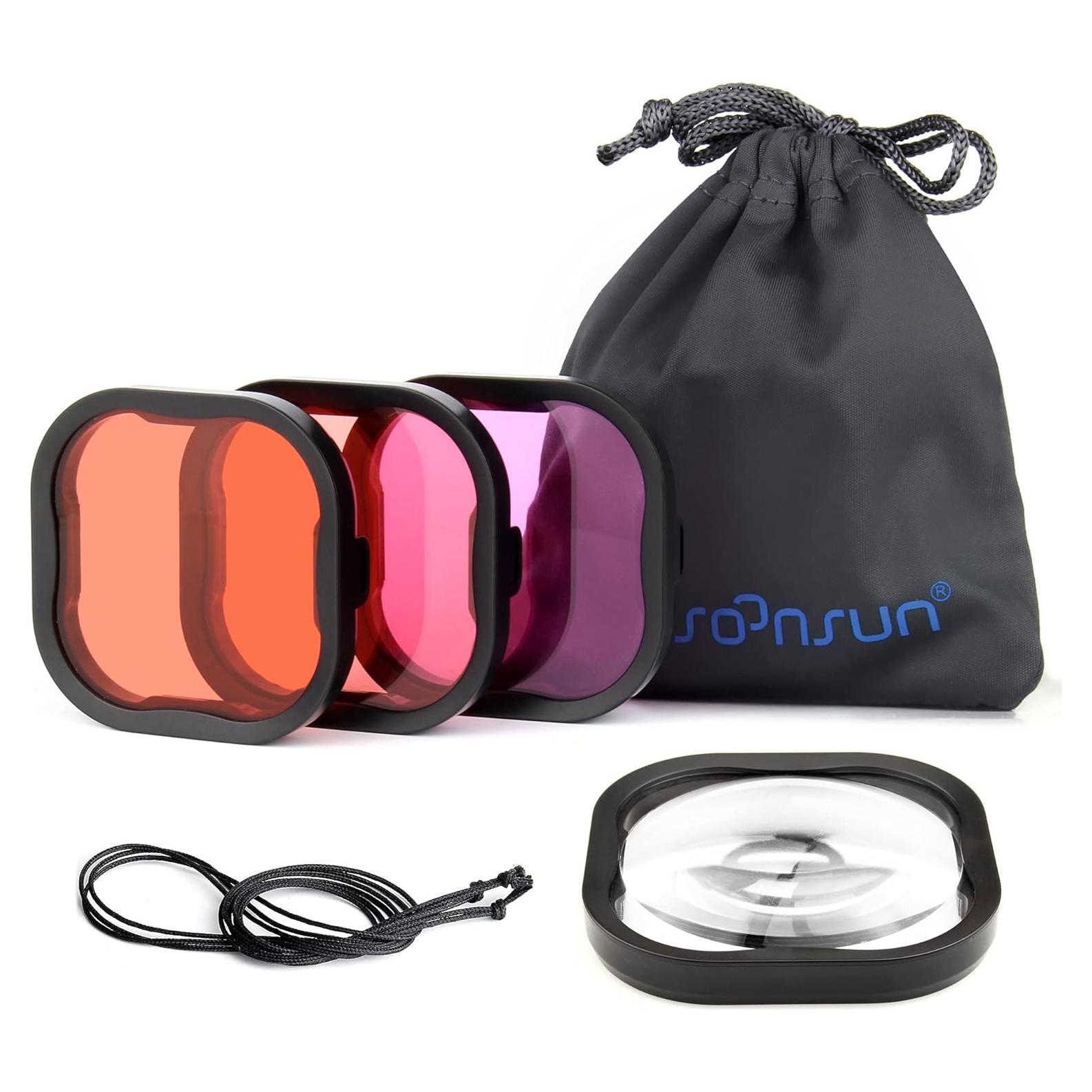 Filtros de Buceo Submarinos SOONSUN para GoPro Hero 8-13