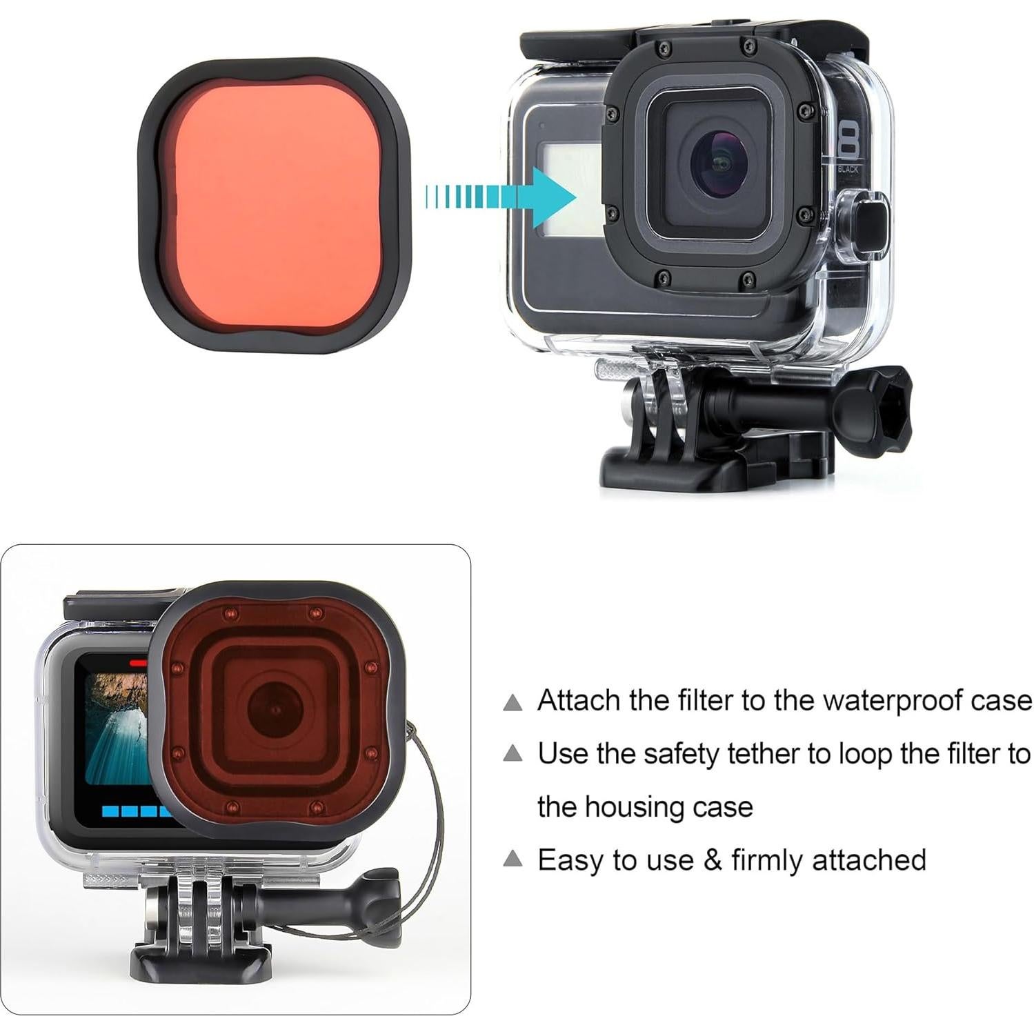 Filtros de Buceo Submarinos SOONSUN para GoPro Hero 8-13
