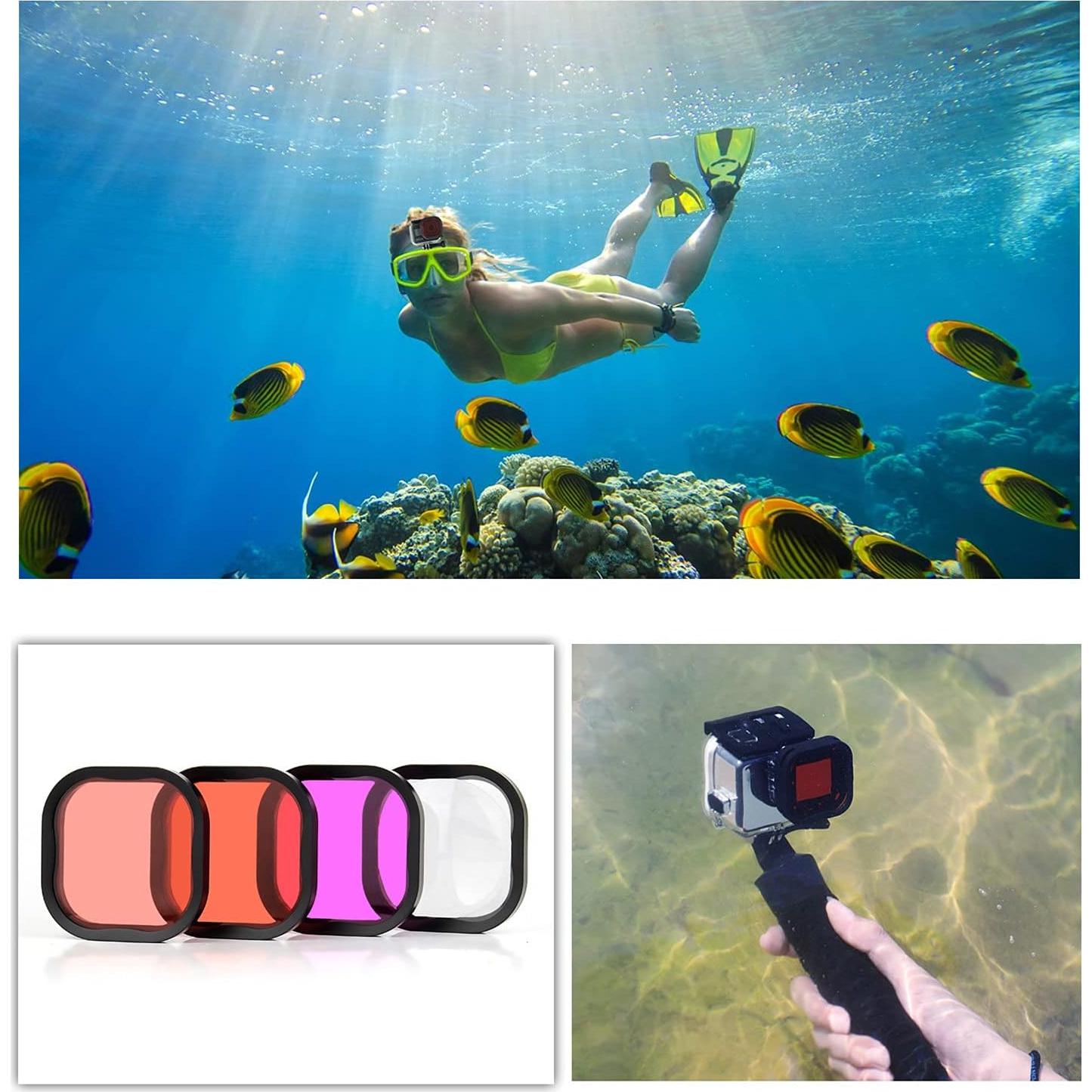 Filtros de Buceo Submarinos SOONSUN para GoPro Hero 8-13
