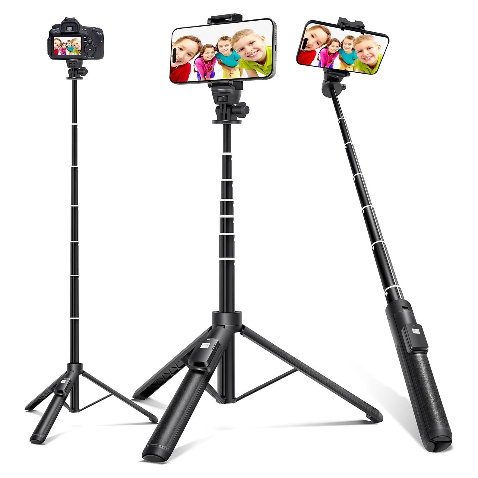 Palo de Selfie 3 en 1 BZE 62" con Trípode y Control Remoto