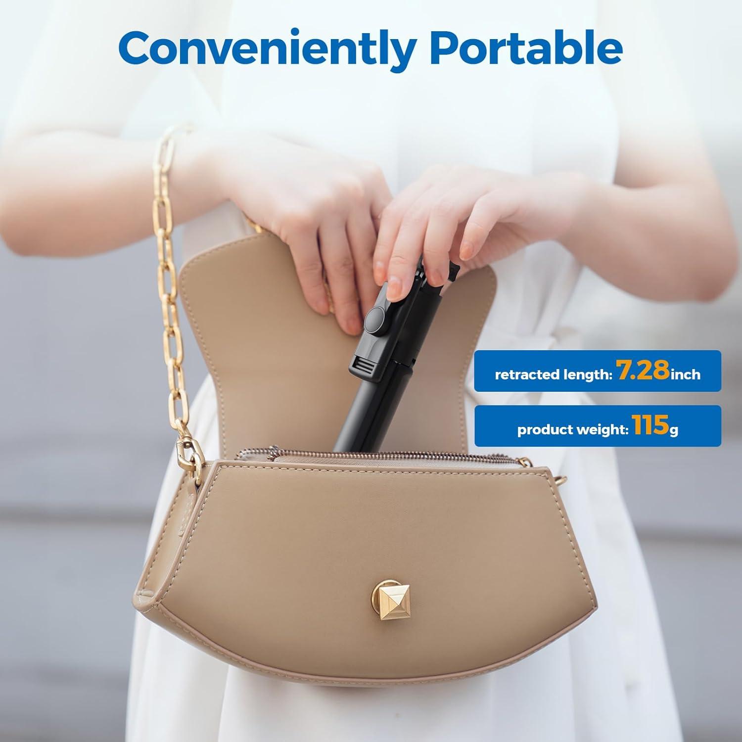 Trípode para Selfie KEITHY Negro Retráctil con Control Remoto