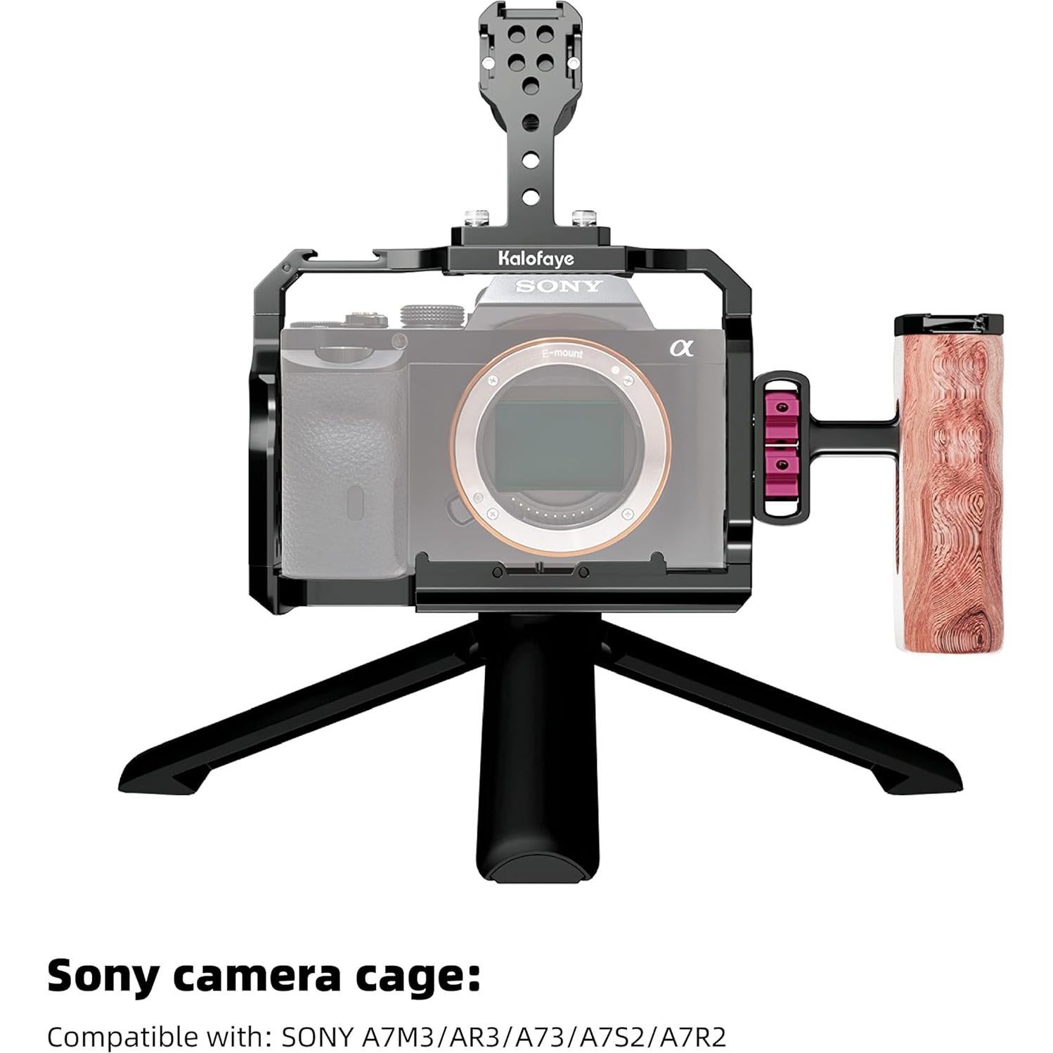 Jaula de cámara de aluminio Kalofaye para Sony A7 M3/A7II