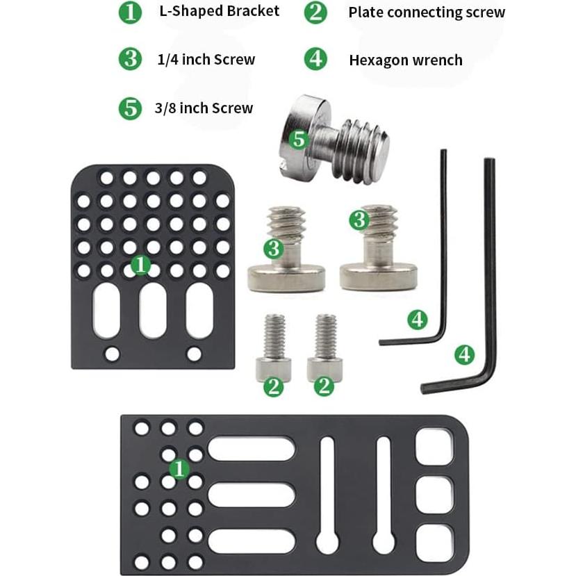 Soporte en L DINESK para Cámara Profesional con Placa Queso