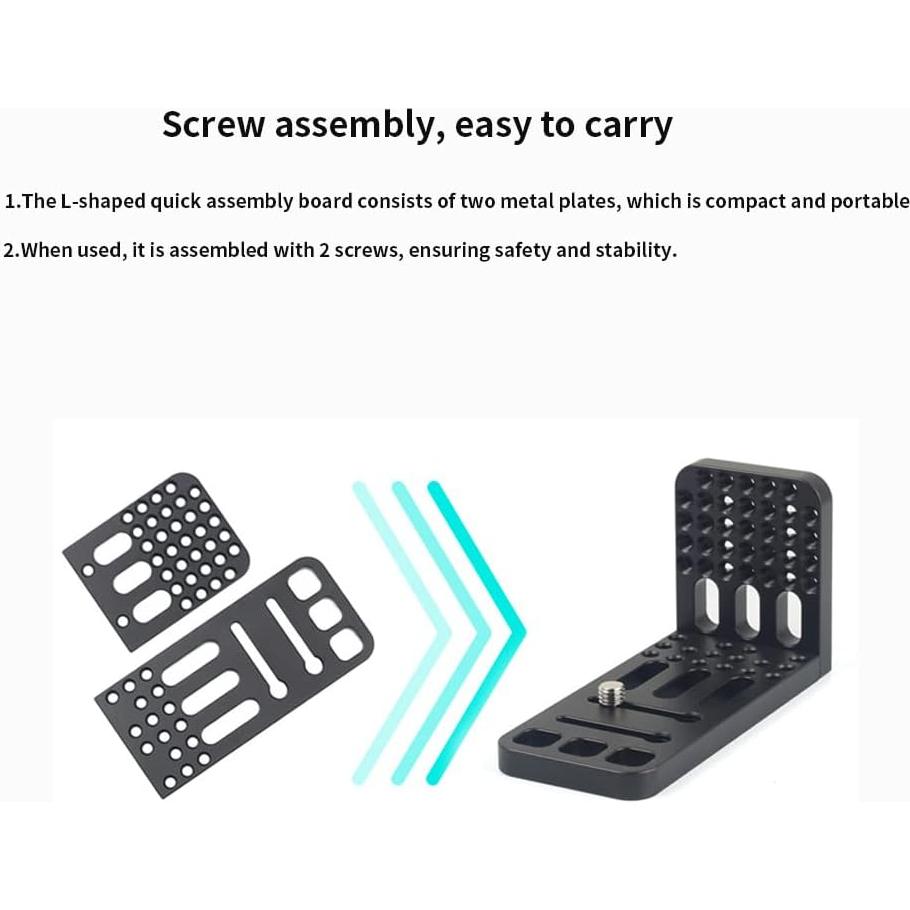 Soporte en L DINESK para Cámara Profesional con Placa Queso