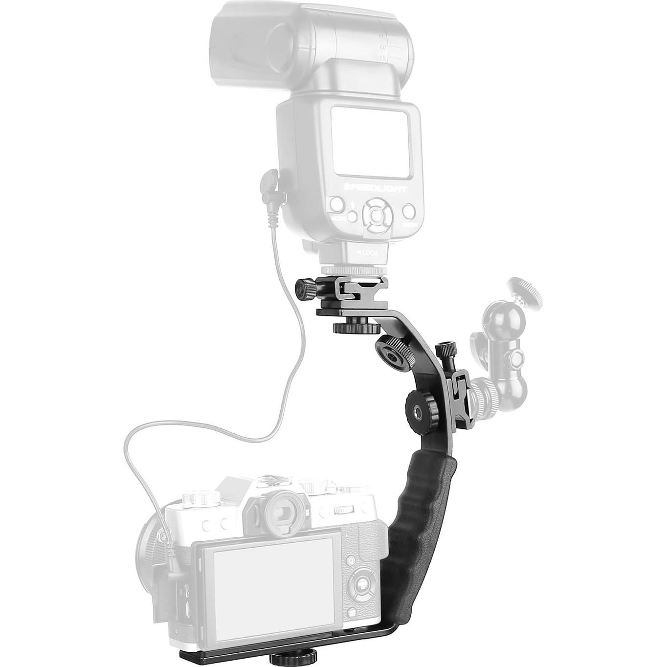 Soporte en L ChromLives para cámara DSLR con agarre acolchado