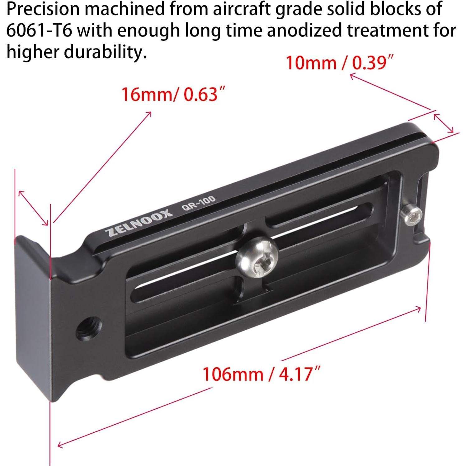 Placa de Liberación Rápida ARCA Dovetail Zelnoox QR-100