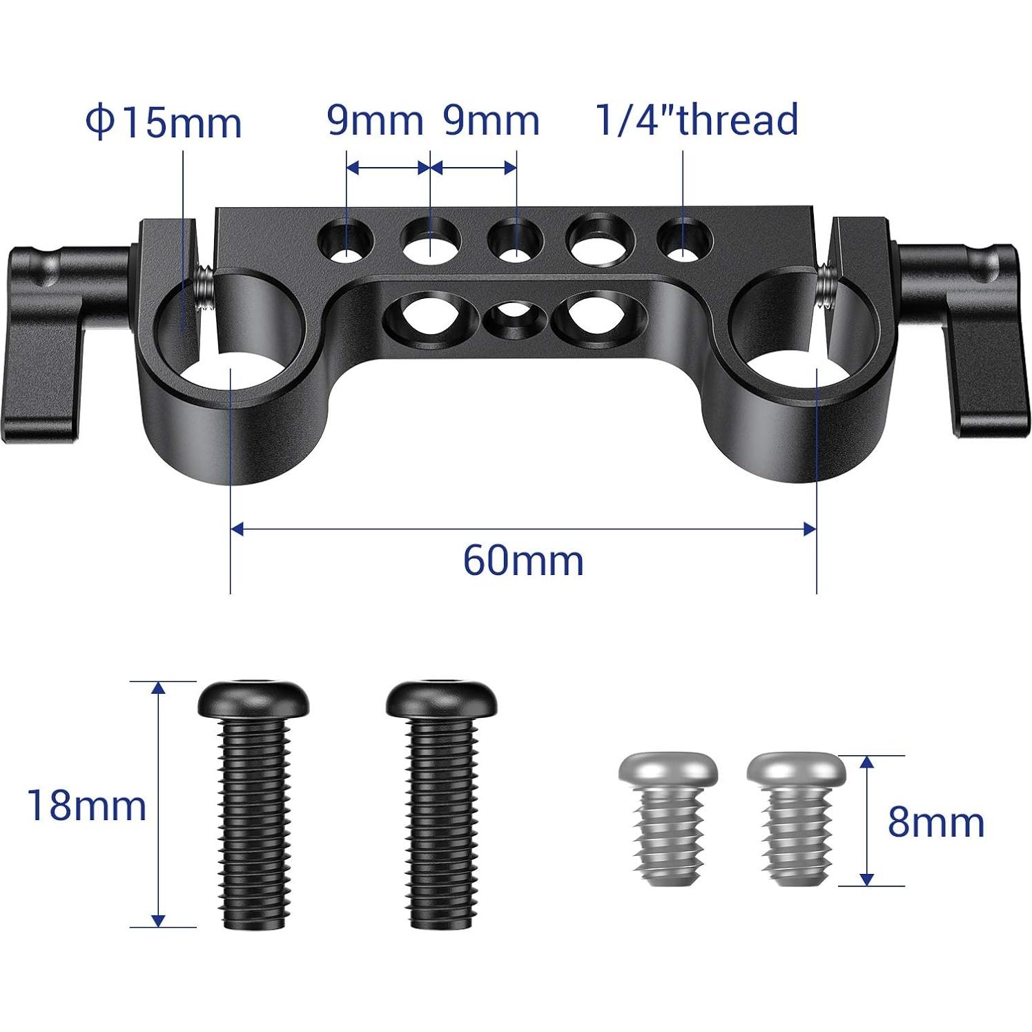 Abrazadera de Varilla 15mm SmallRig 2061 - Paquete de 2