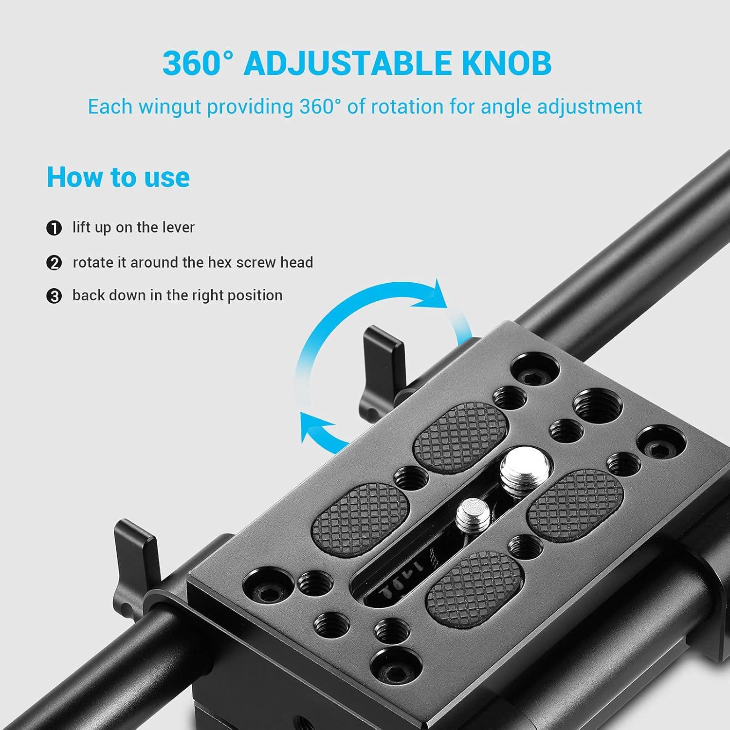 Base de Montaje para Trípode SmallRig 1798 con Abrazadera 15mm
