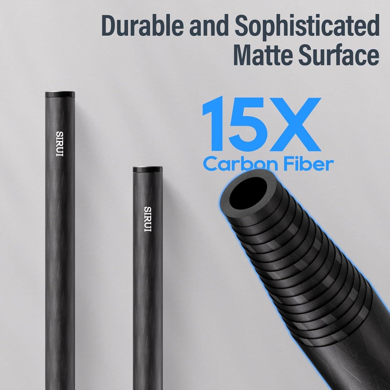 Varillas de Fibra de Carbono SIRUI 15mm 30cm Paquete de 2