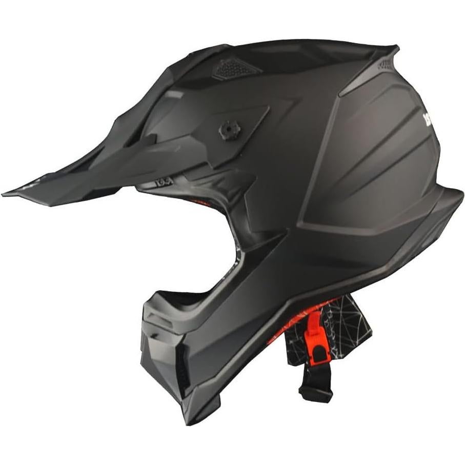 Casco de Motocross 1Storm JH601 Mediano Negro Brillante