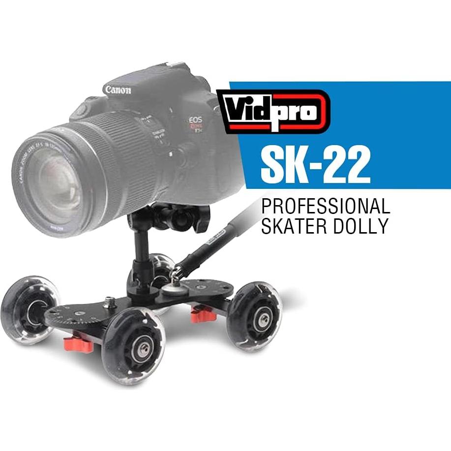 Dolly Profesional Vidpro SK-22 para Cámaras DSLR y Videocámaras