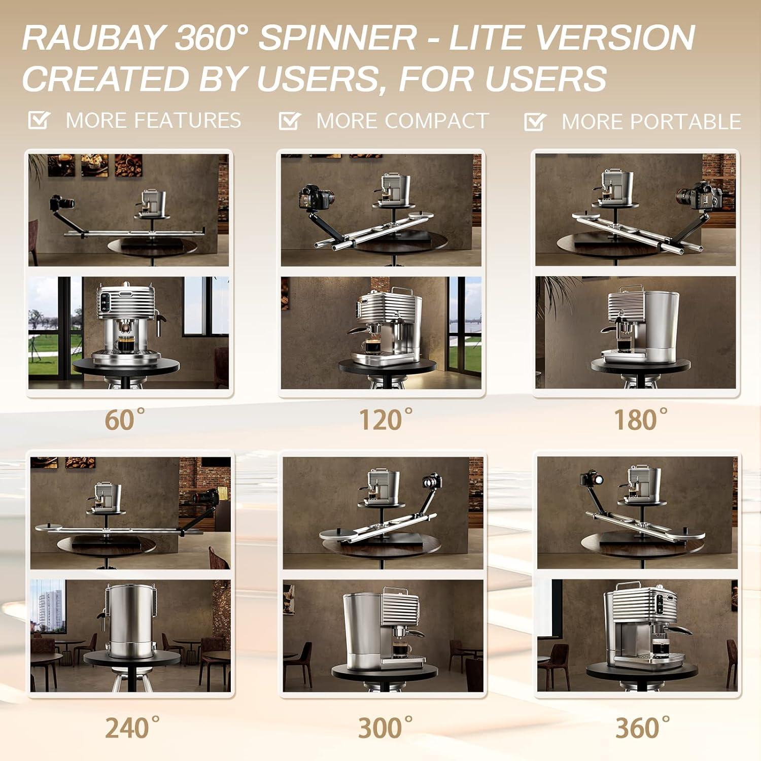 Plataforma Giratoria 360° RAUBAY Lite para Fotografía y Video