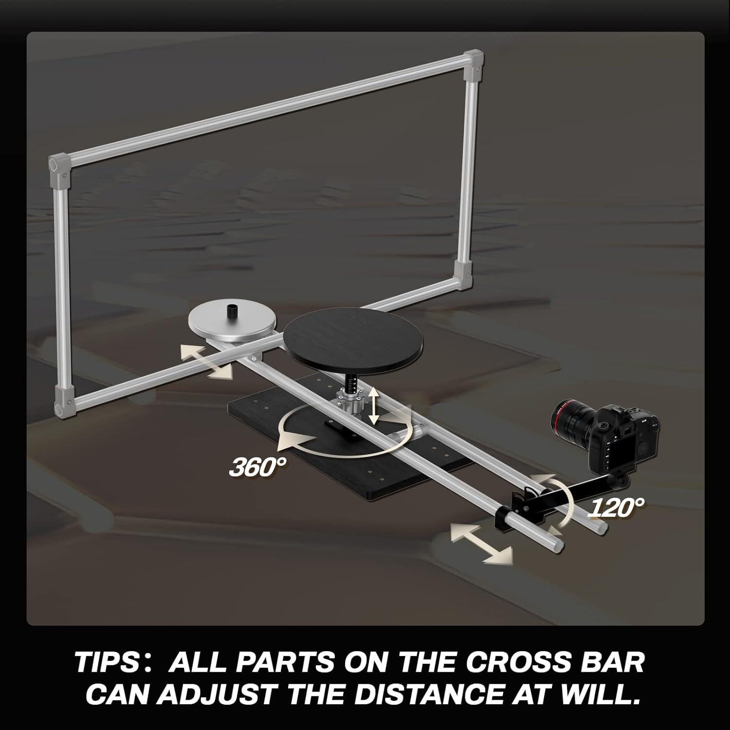 Plataforma Giratoria 360° RAUBAY Lite para Fotografía y Video