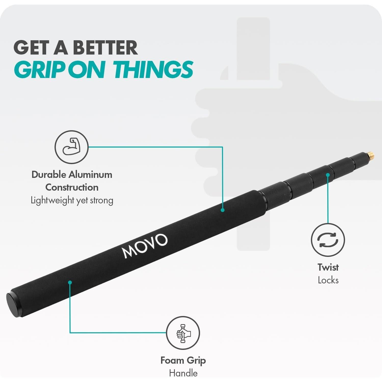 Movo CMP-17 Poste Boom Aluminio 2.99 m para Micrófonos